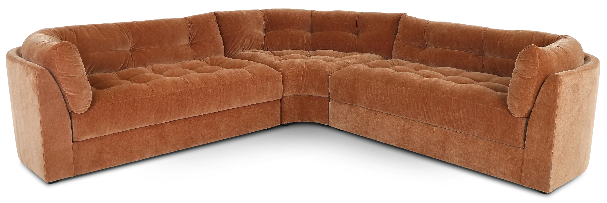 Juniper Ginger Orange 3 Piece Sectional | RC Willey