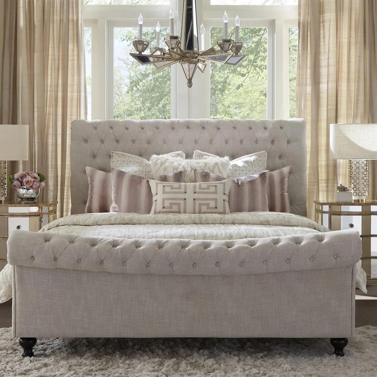 Juliana Sand Queen Upholstered Bed-1