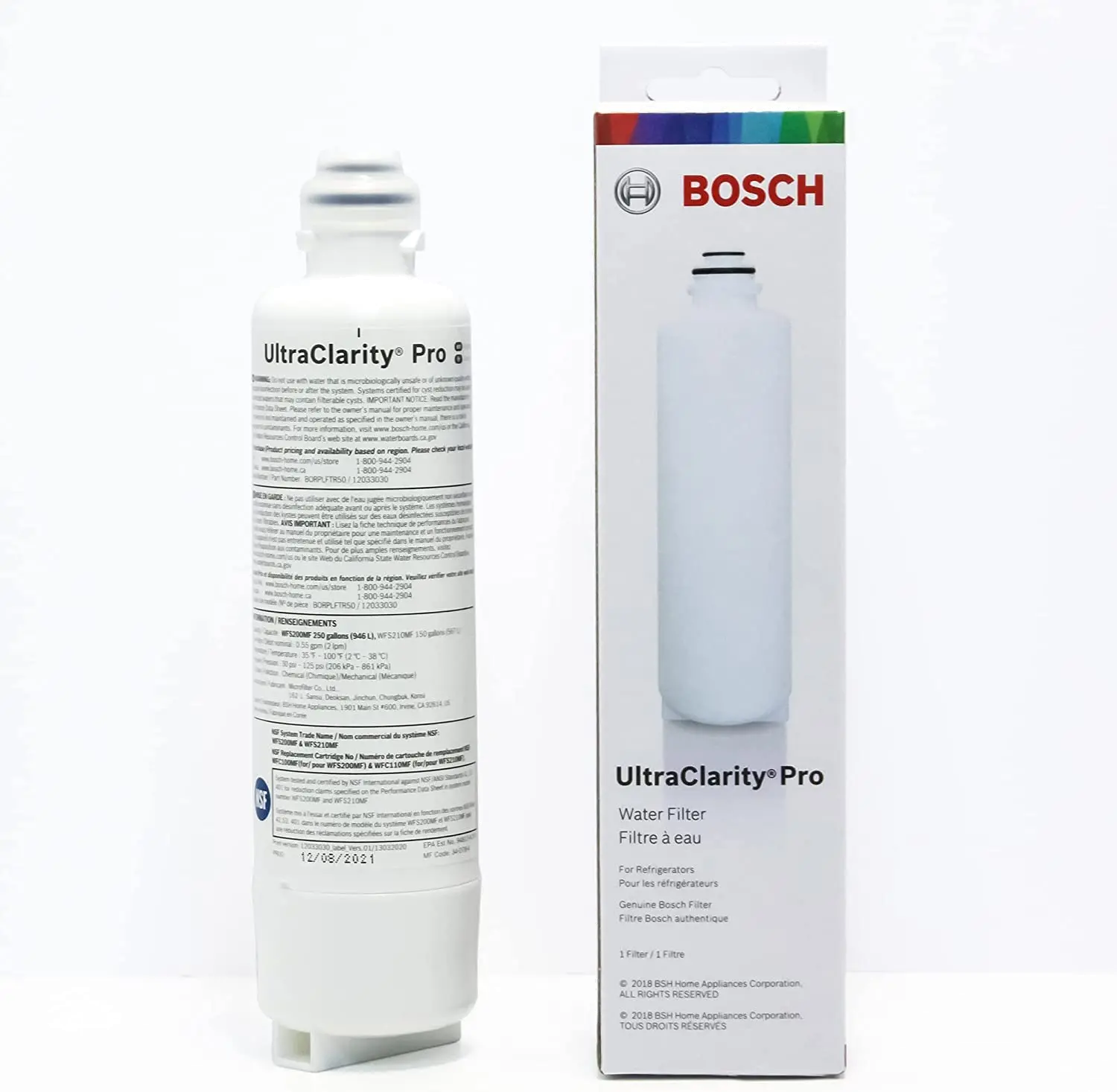 BORPLFTR55 Bosch UltraClarity Pro Water Filter Cartridge for Bosch Refrigerators-2