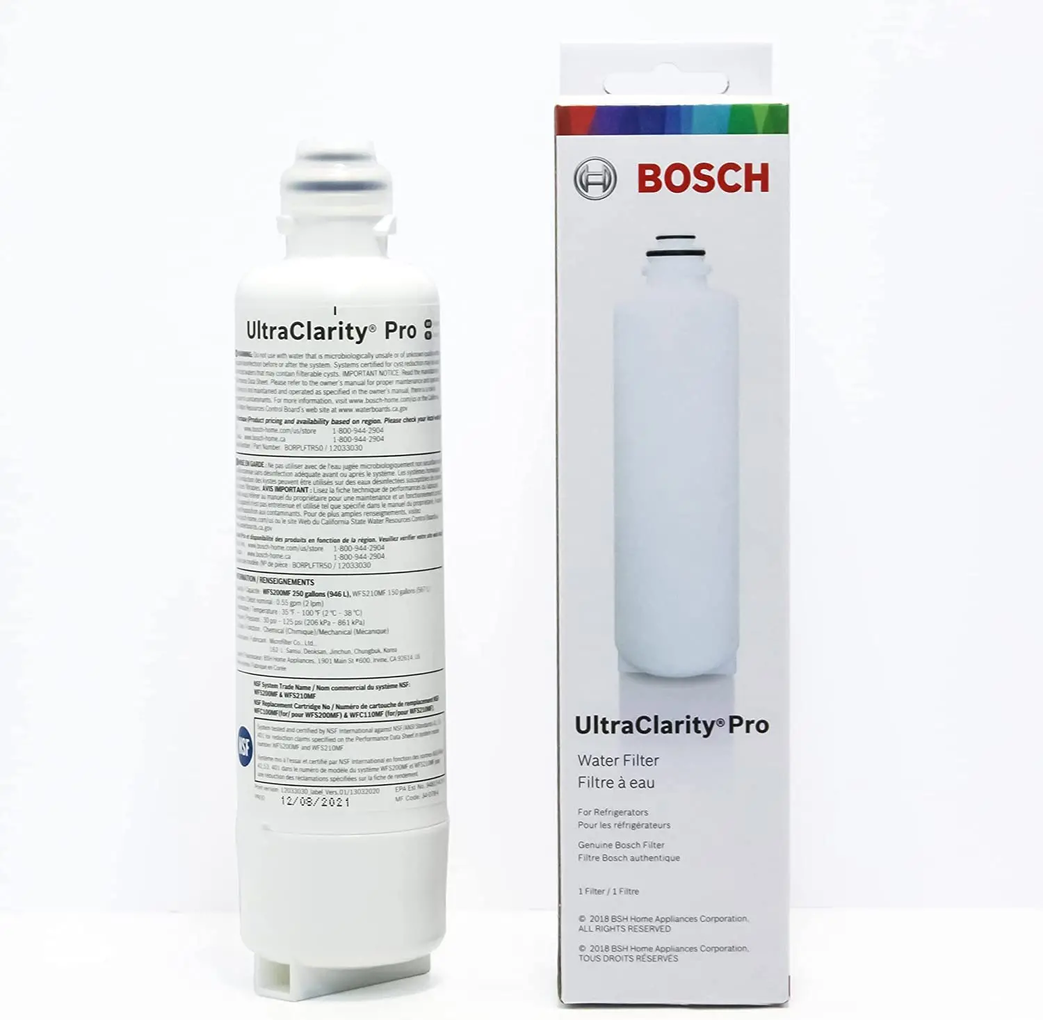 BORPLFTR55 Bosch UltraClarity Pro Water Filter Cartridge for Bosch Refrigerators-2
