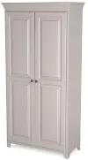 Pine Linen White 2-Door Pantry Cabinet
