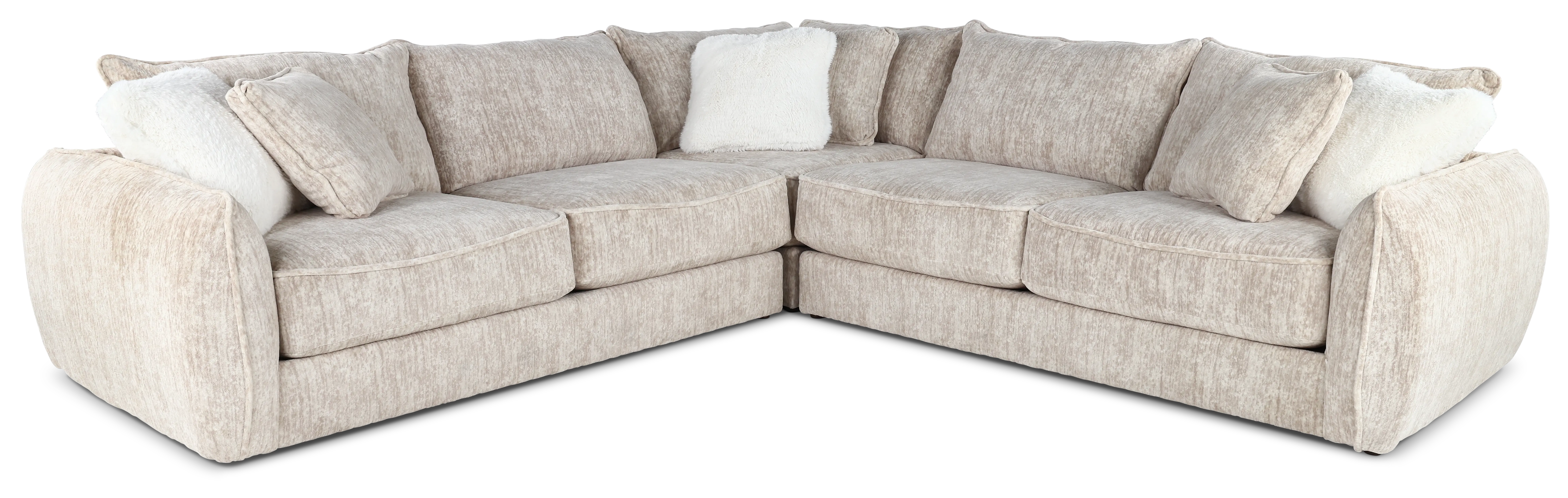 3PC/GEORGIA/PRCHMT Georgia Parchment Beige 3 Piece Sectional-1