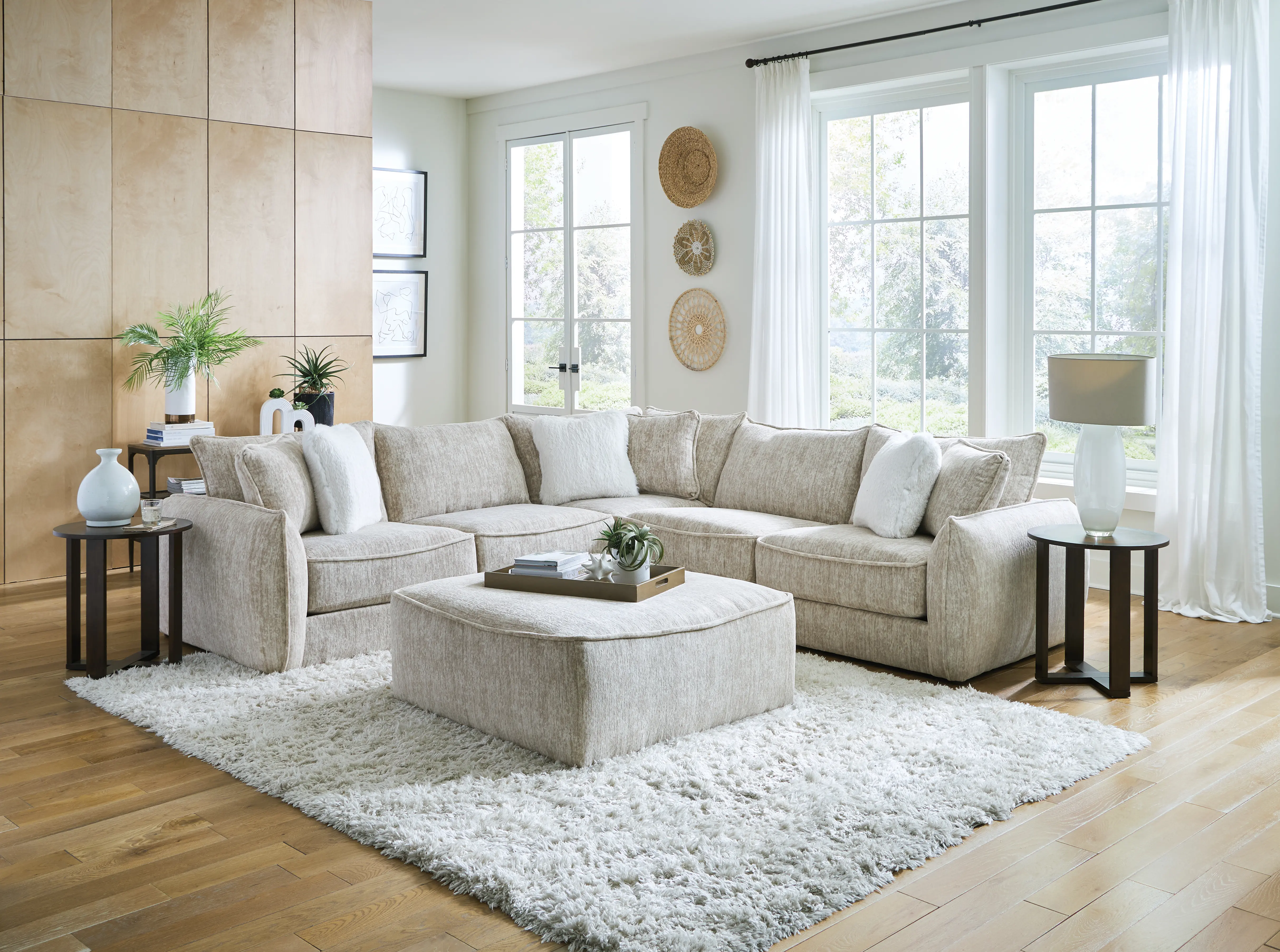 3PC/GEORGIA/PRCHMT Georgia Parchment Beige 3 Piece Sectional-5
