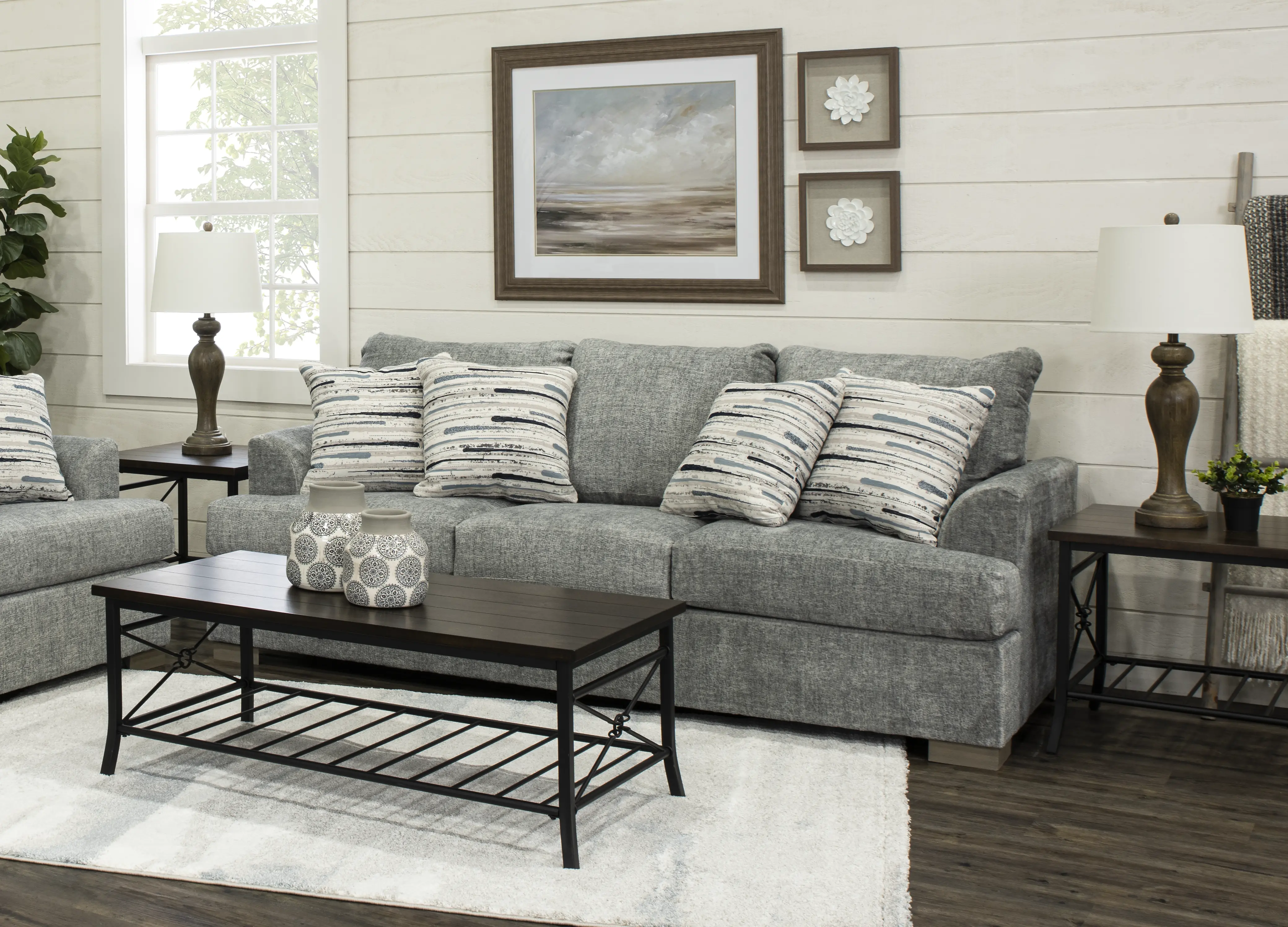 VILLA/DOWNYGRY/SOFA Villa Gray Sofa-2