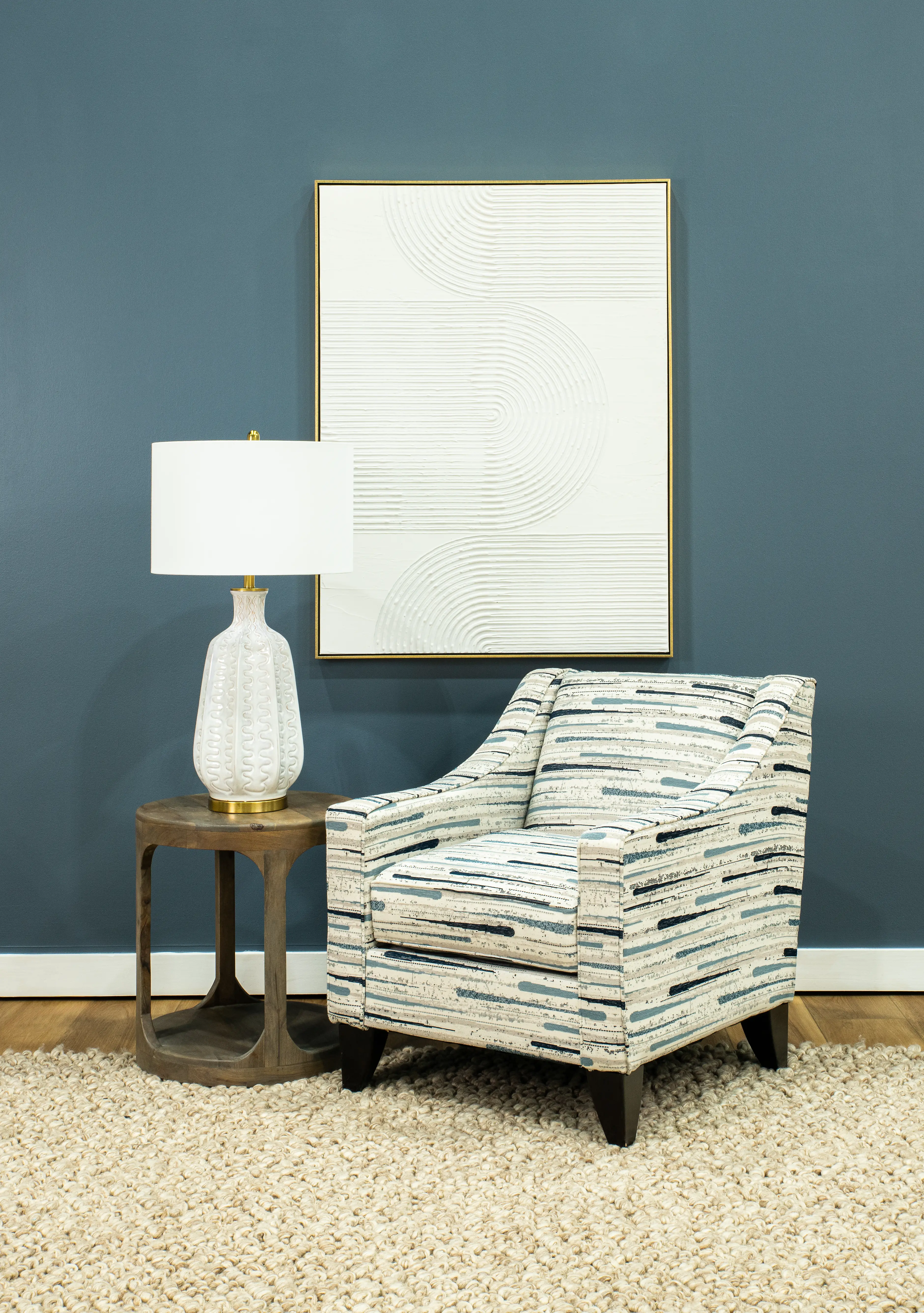 VILLA/ALESIASEA/CHR Villa White and Blue Accent Chair-2