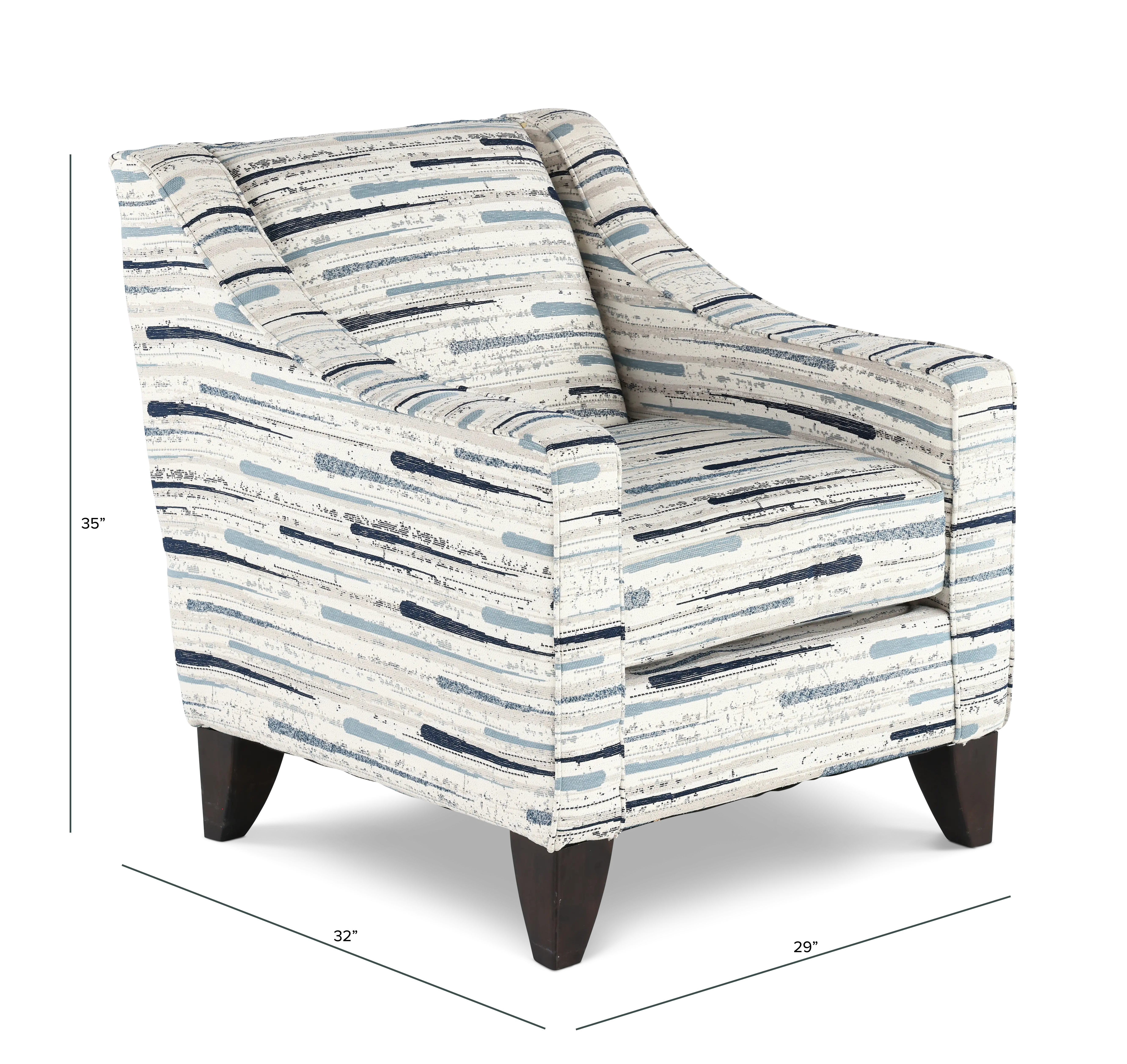 VILLA/ALESIASEA/CHR Villa White and Blue Accent Chair-3