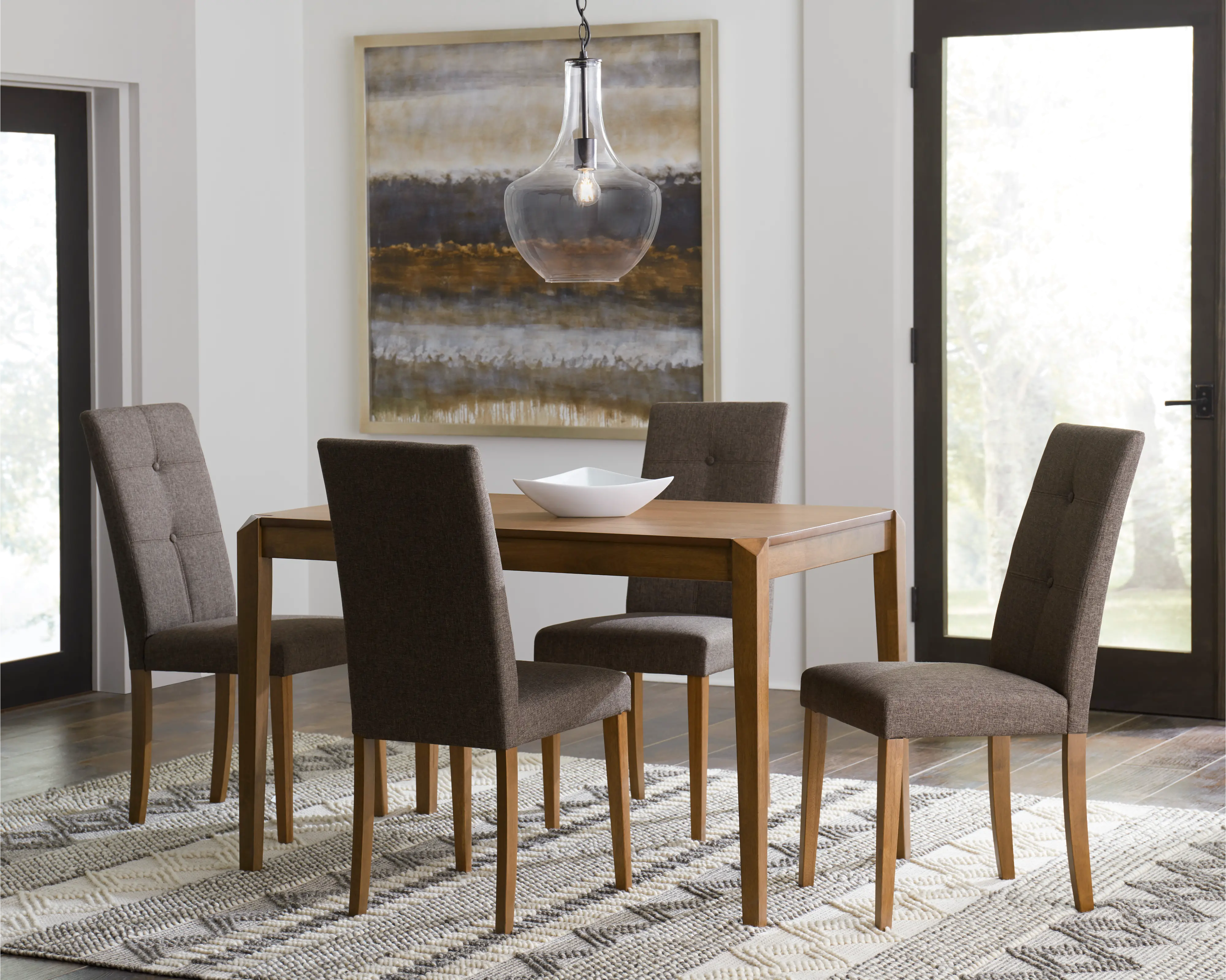 Arcade Brown Upholstered Dining Room Chair, Set of 2-3