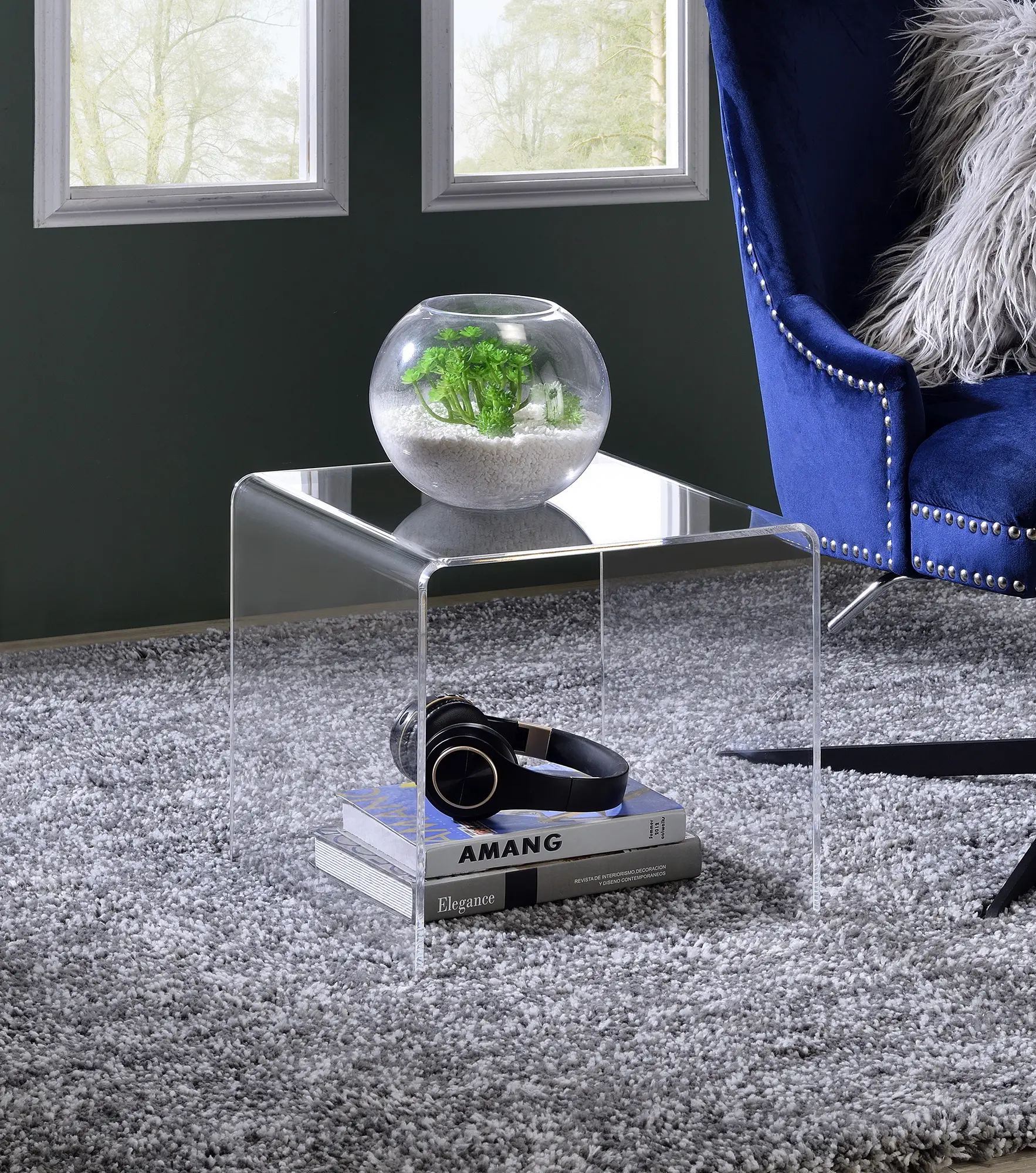 A La Carte Acrylic End Table-1