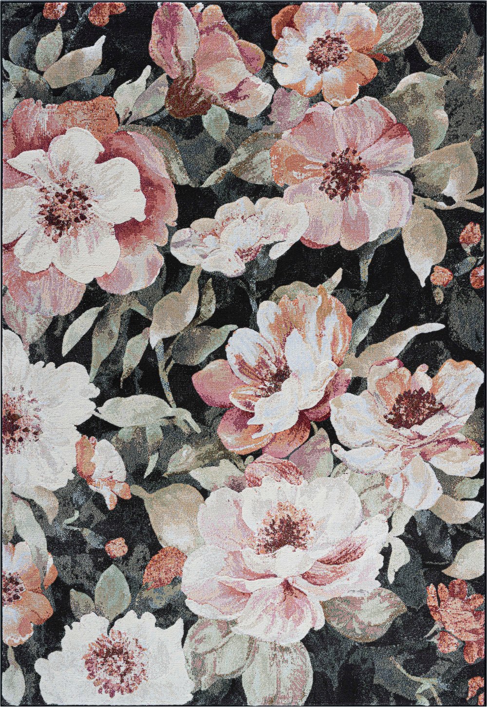 Essentials 5 x 8 Floral Blush Area Rug