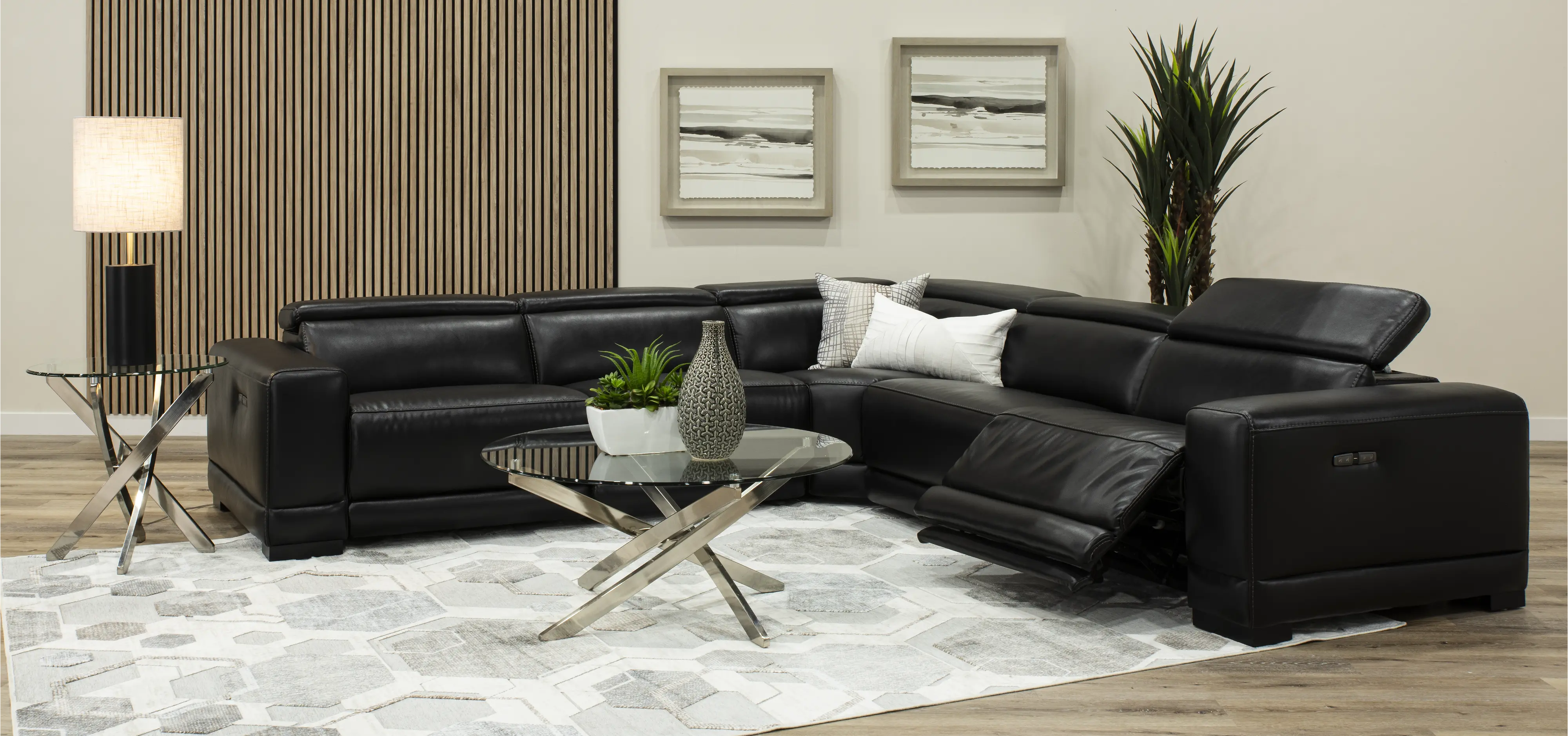 Sofia Blackberry 5-Piece Power Reclining Sectional-2