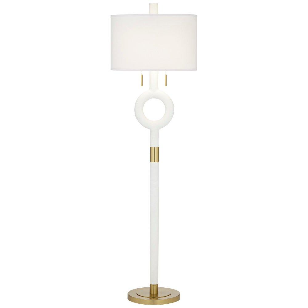 Athena White and Gold 65" Floor Lamp