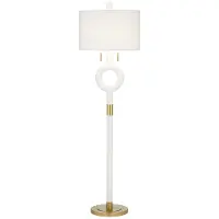 Athena White and Gold 65  Floor Lamp