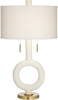 Athena 31 Inch White and Gold Table Lamp