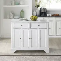 CF3021-WH Avery White Kitchen Island
