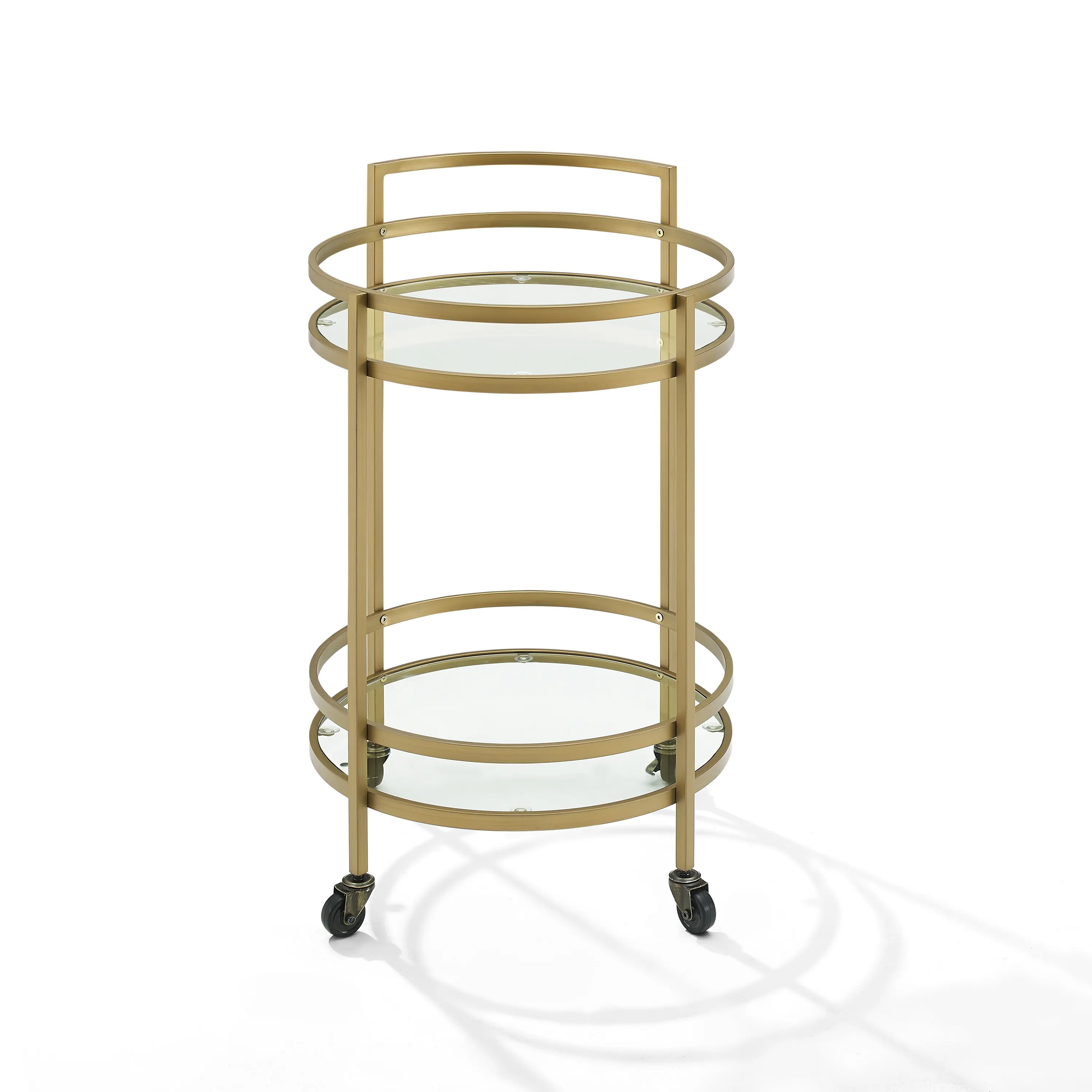 CF4009-GL Bailey Gold Round Bar Cart-2