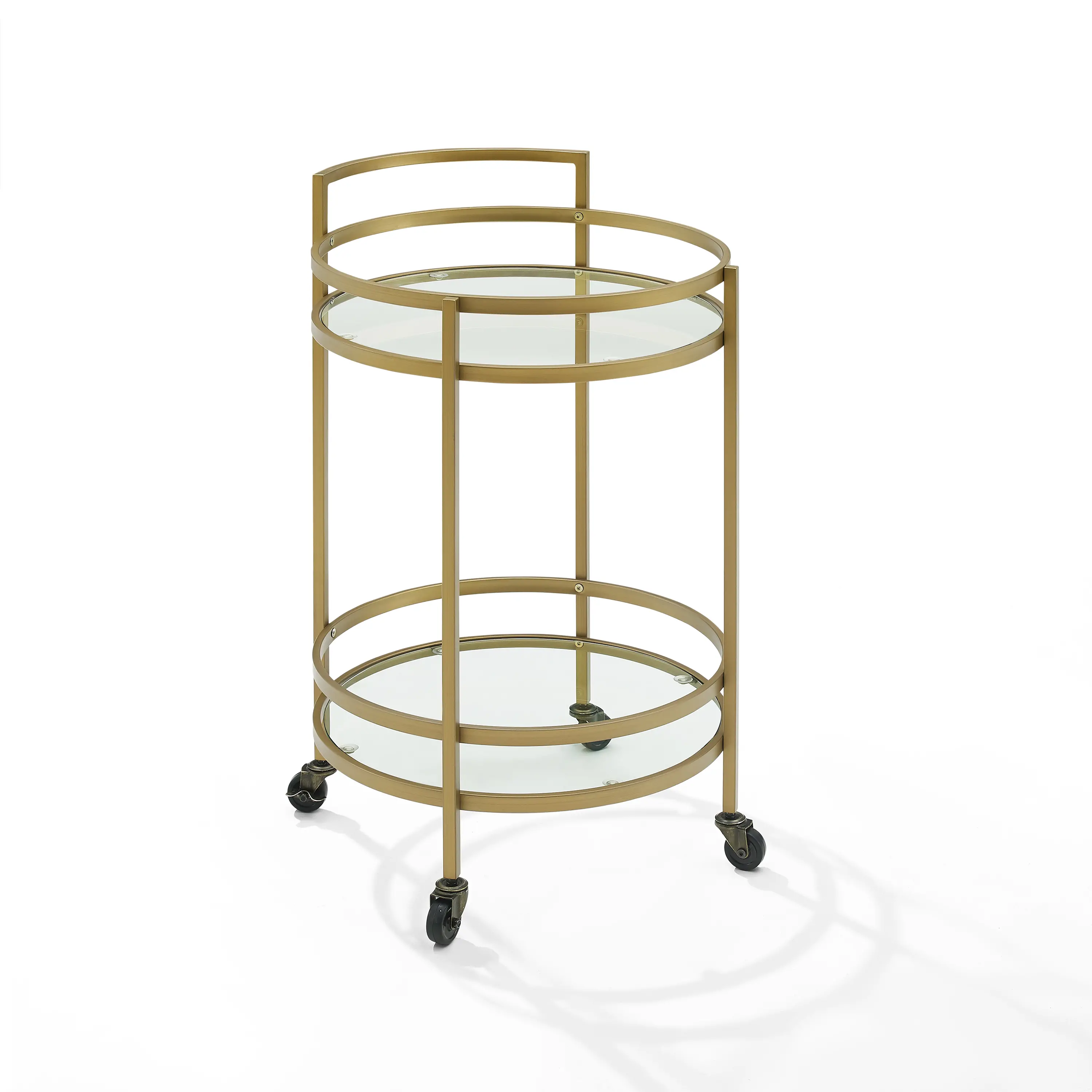 CF4009-GL Bailey Gold Round Bar Cart-4