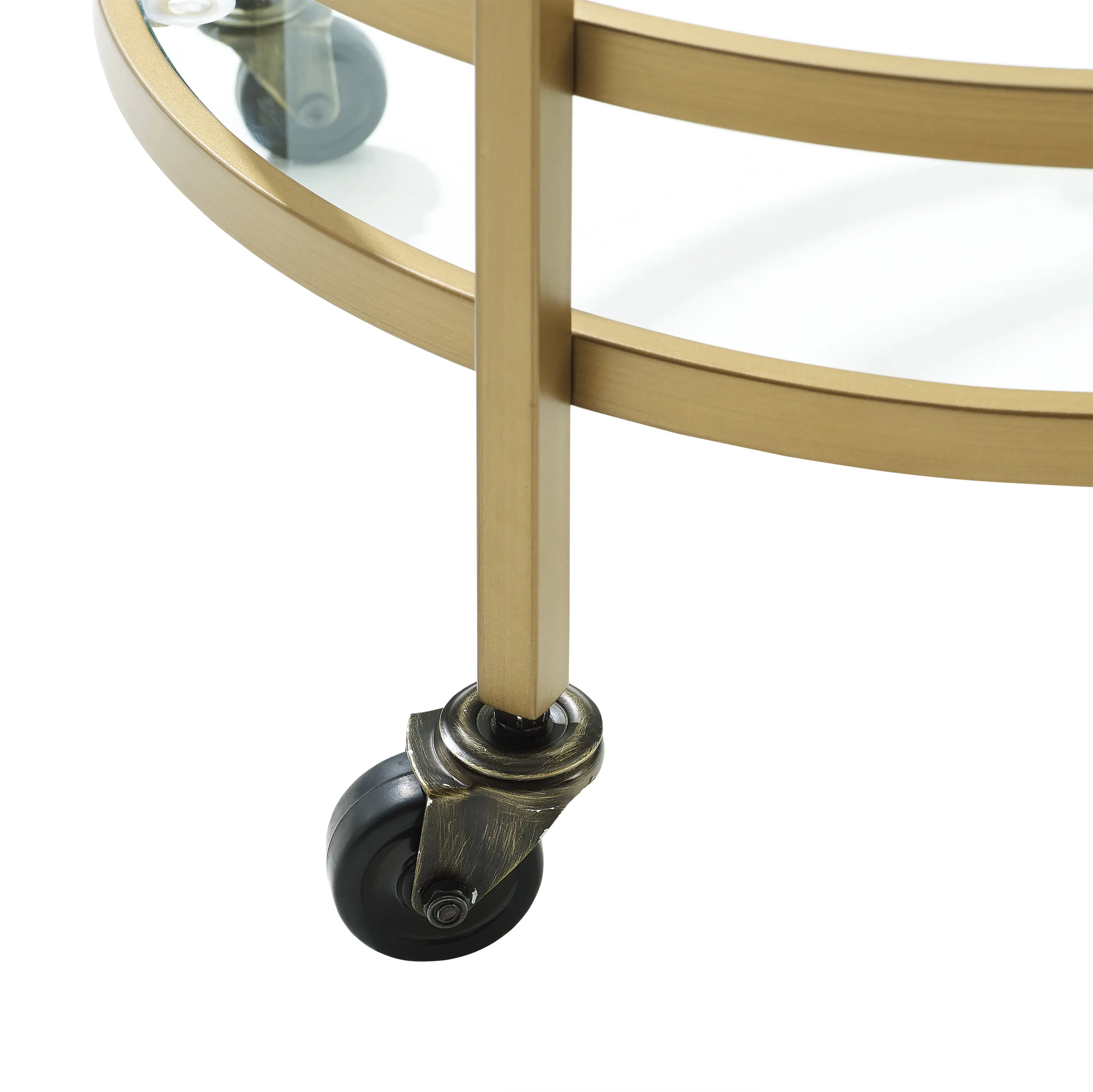 CF4009-GL Bailey Gold Round Bar Cart-1