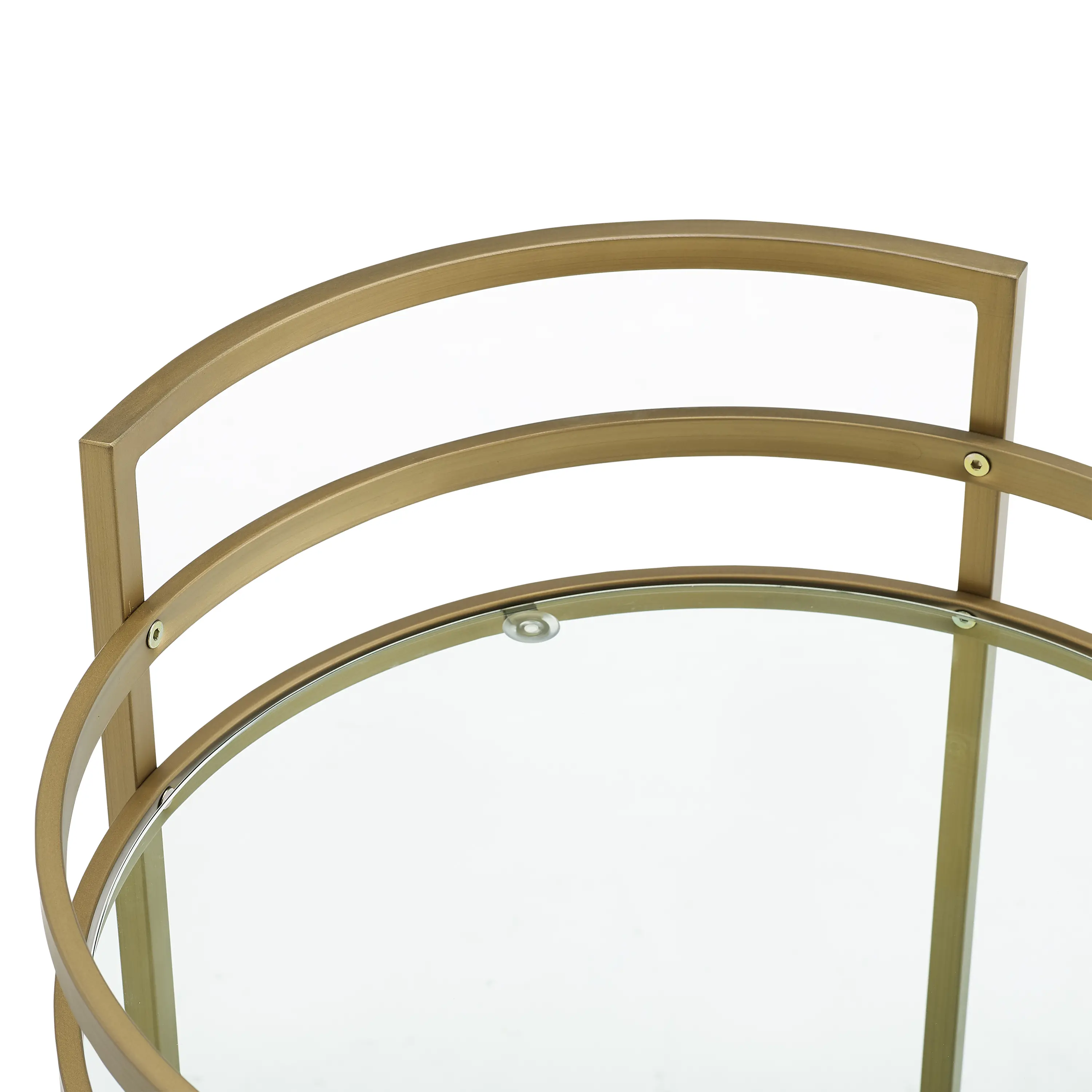 CF4009-GL Bailey Gold Round Bar Cart-5