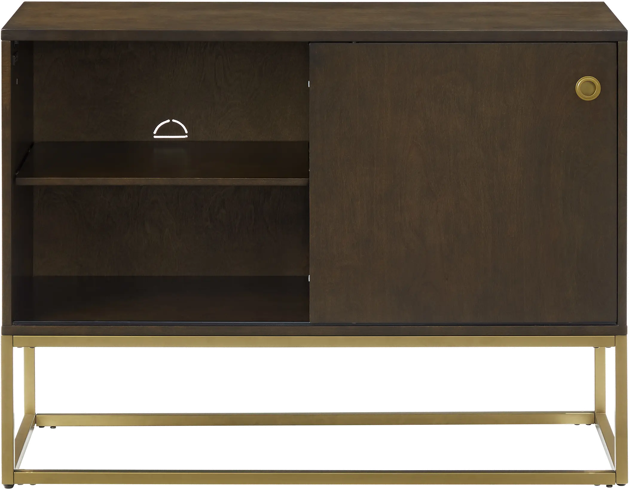 CF1142BR-GL Byron Media Console with Gold Base-1