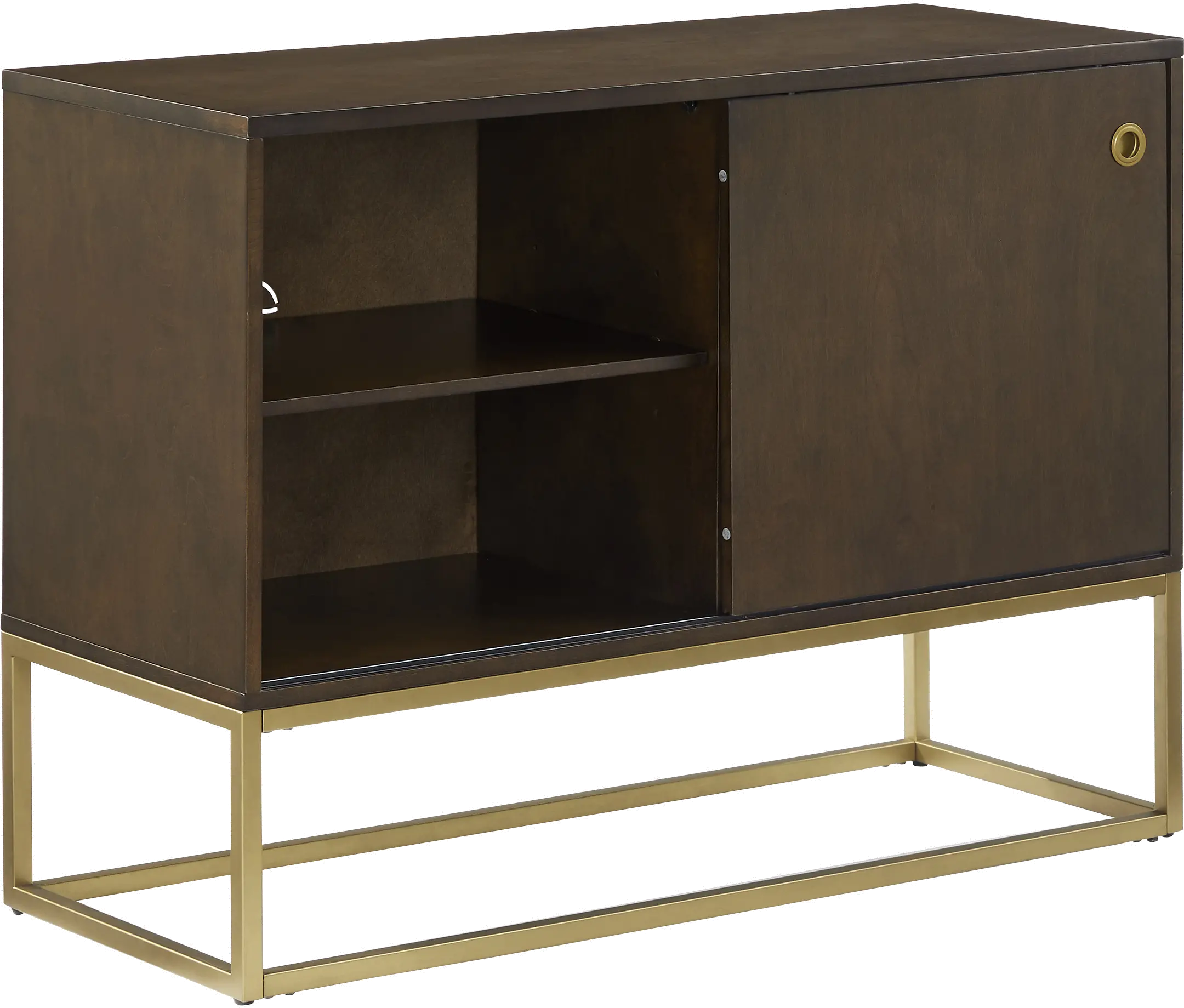 CF1142BR-GL Byron Media Console with Gold Base-5