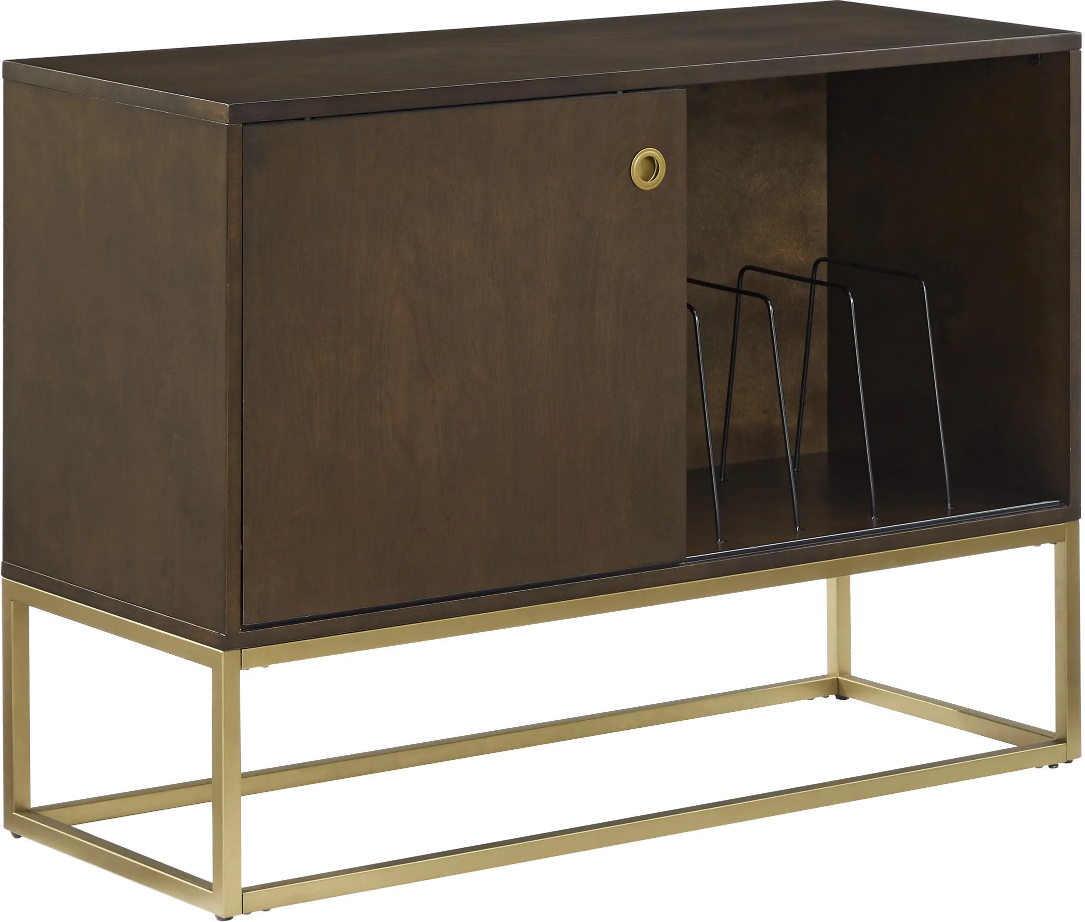 CF1142BR-GL Byron Media Console with Gold Base-6