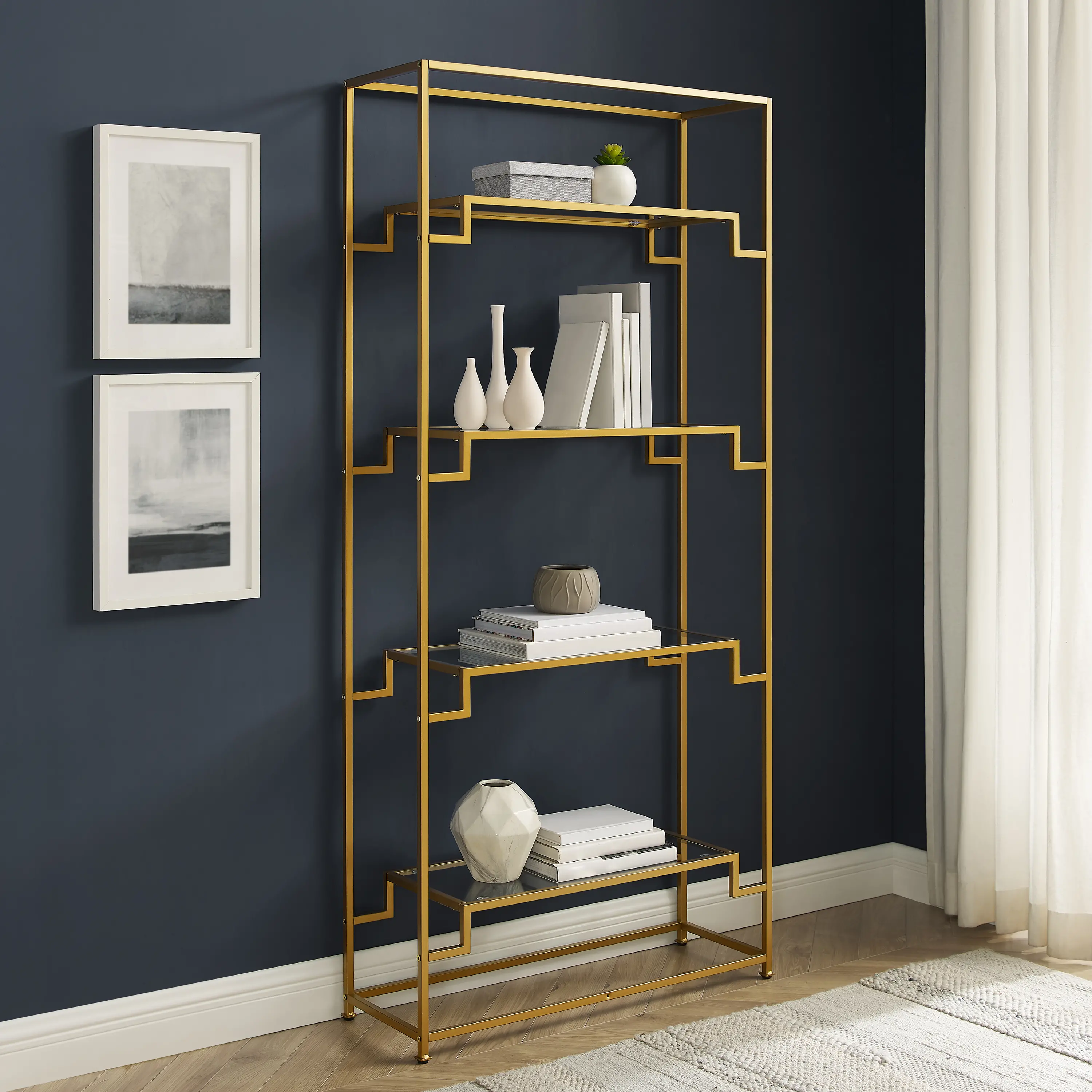 CF1411-GL Celeste Gold Bookshelf-2
