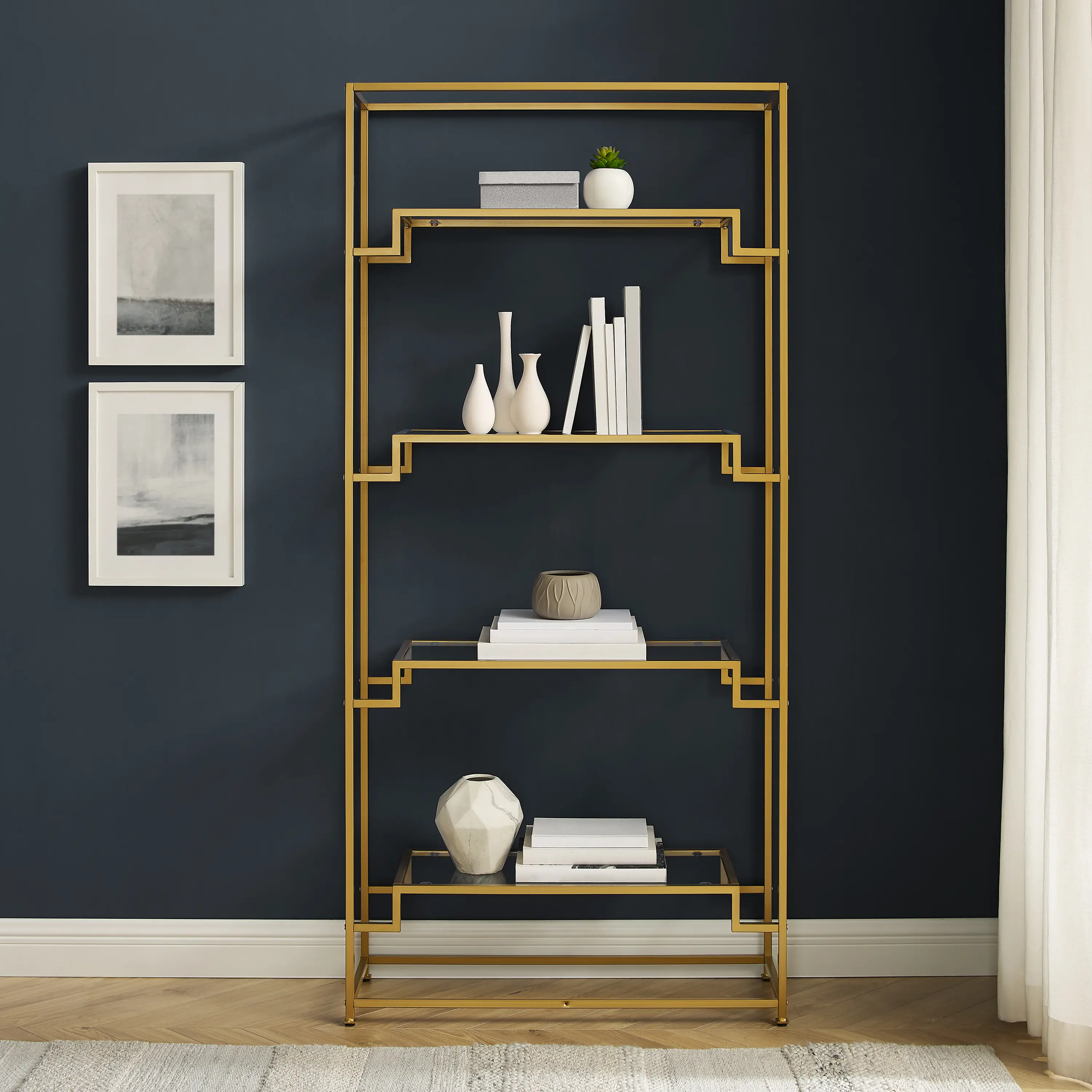 CF1411-GL Celeste Gold Bookshelf-3