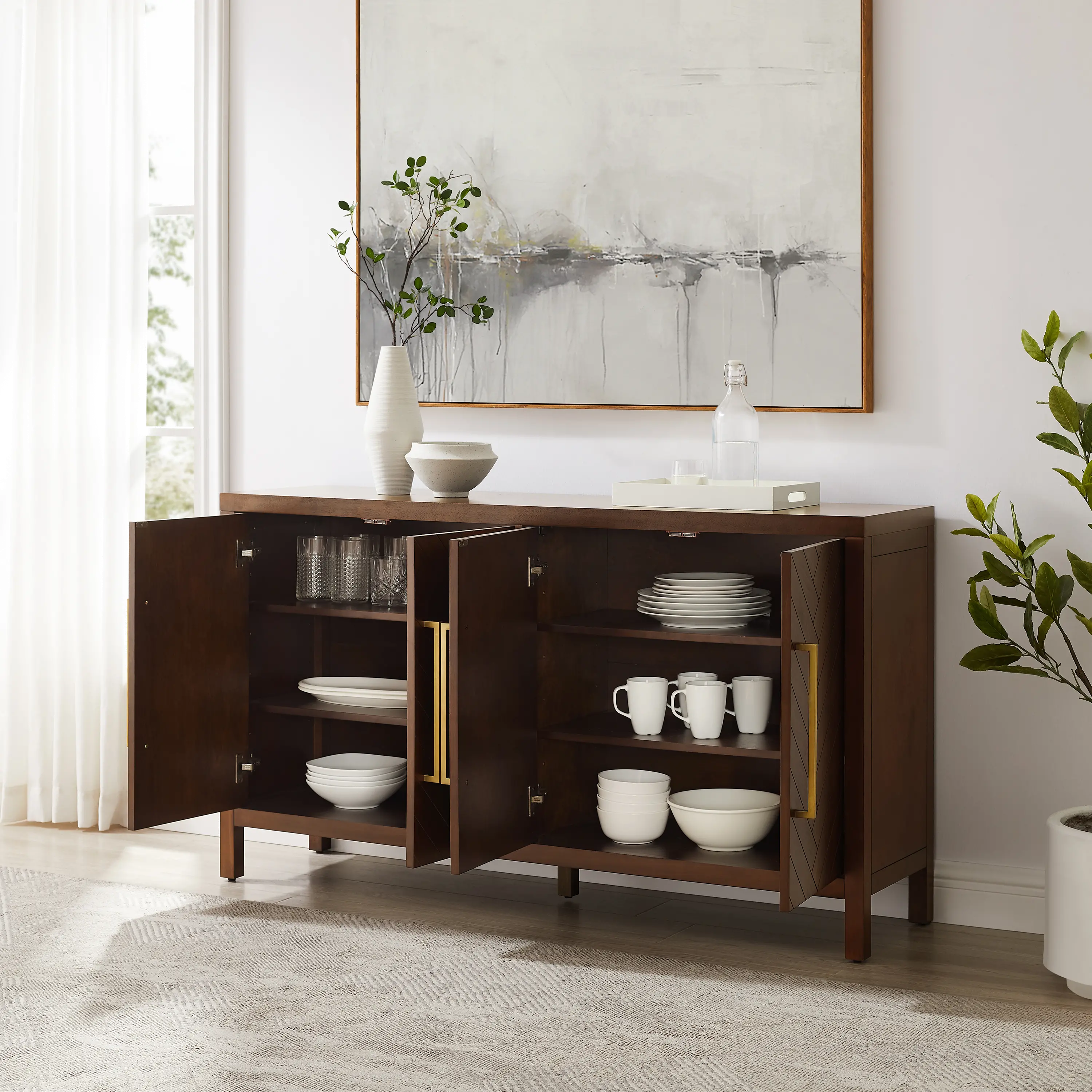 CF4216-BR Darcy Dark Brown Sideboard-3