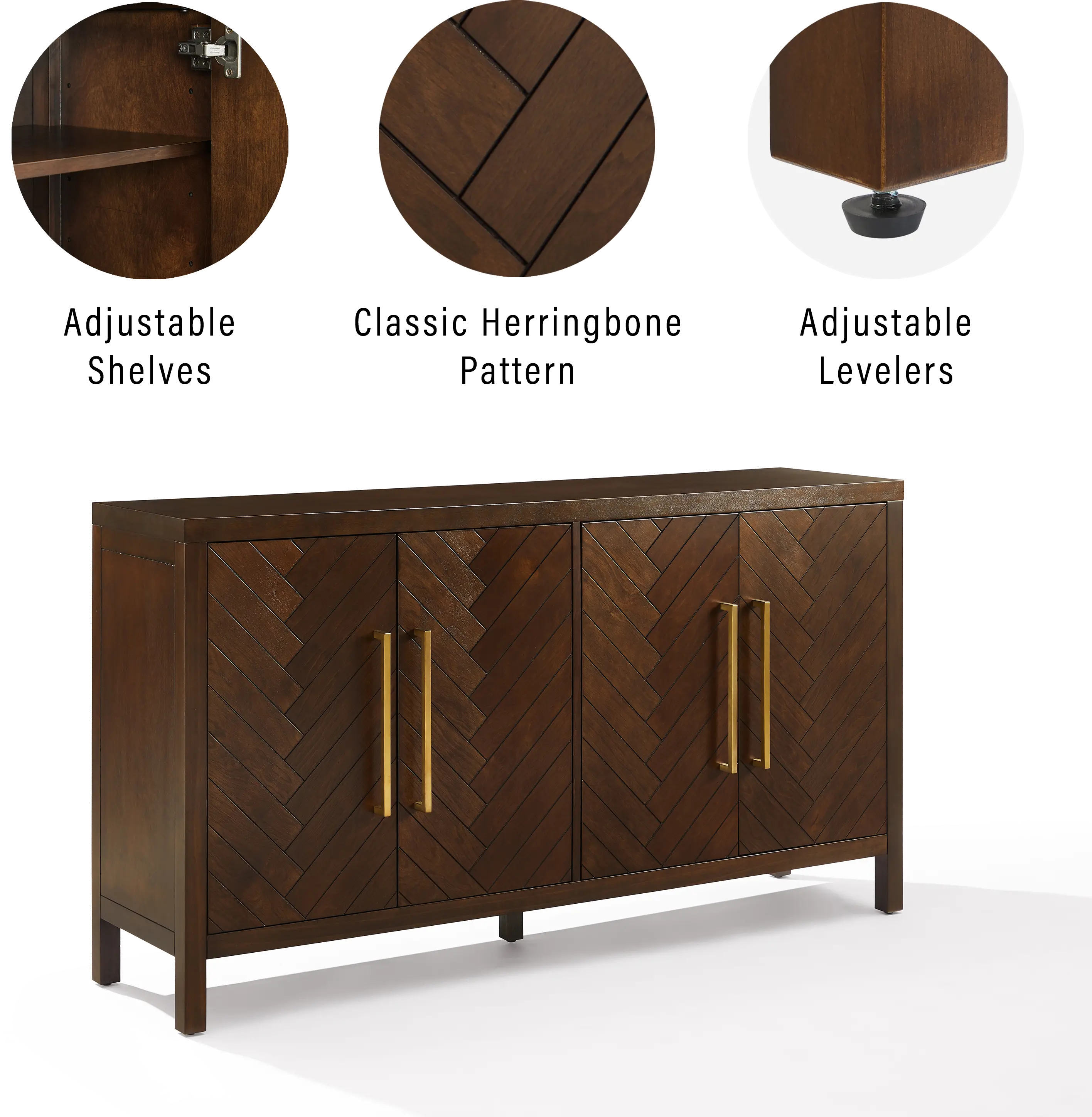CF4216-BR Darcy Dark Brown Sideboard-5