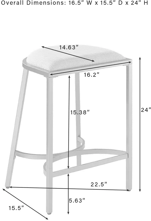 CF502624GL-OL Ellery Gold Counter Height Stool, Set of 2-4