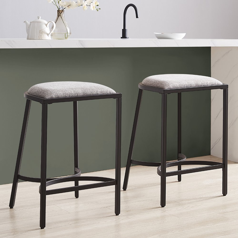 Ellery Black Counter Height Stool Set of 2