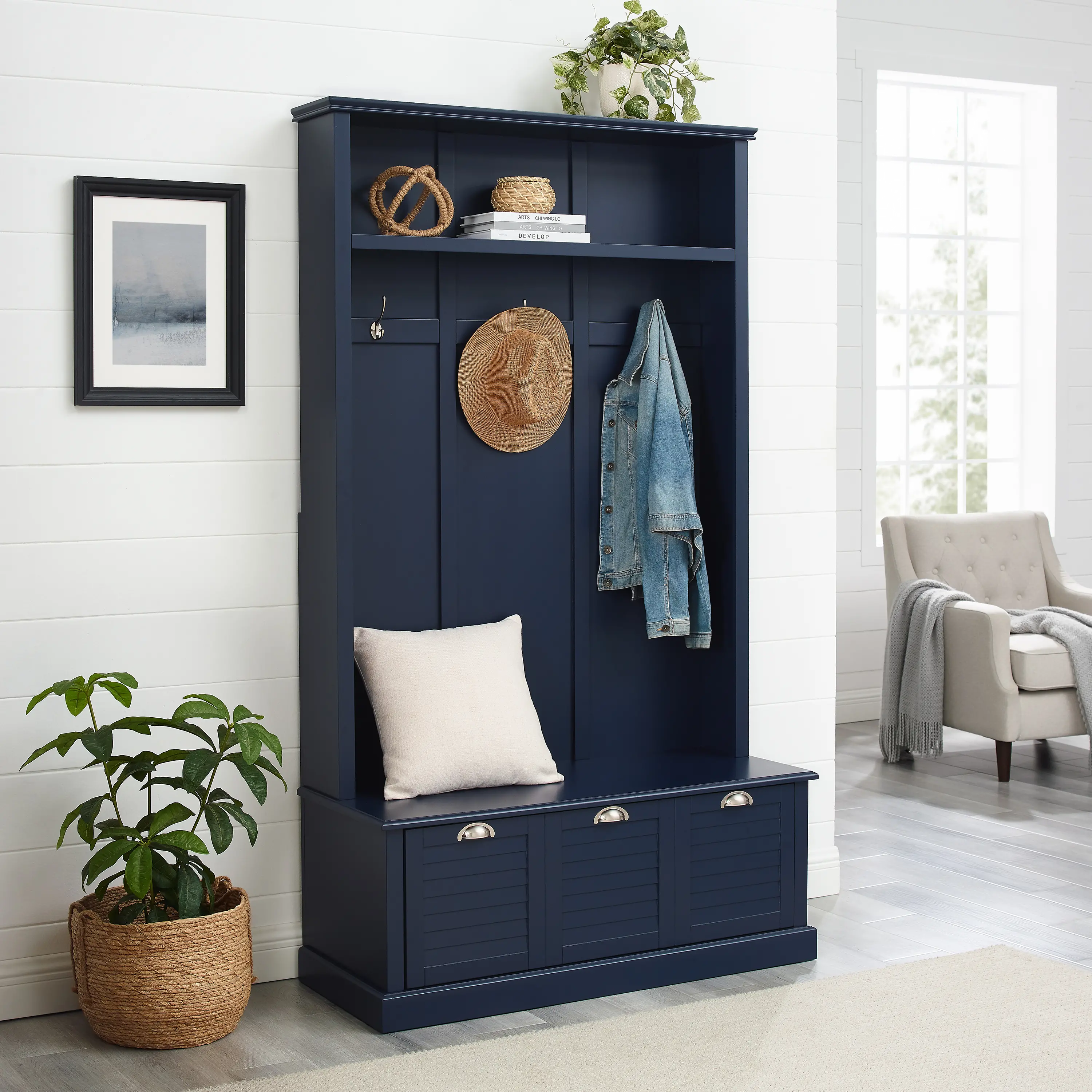 CF6024-NV Ellison Navy Blue Hall Tree-3