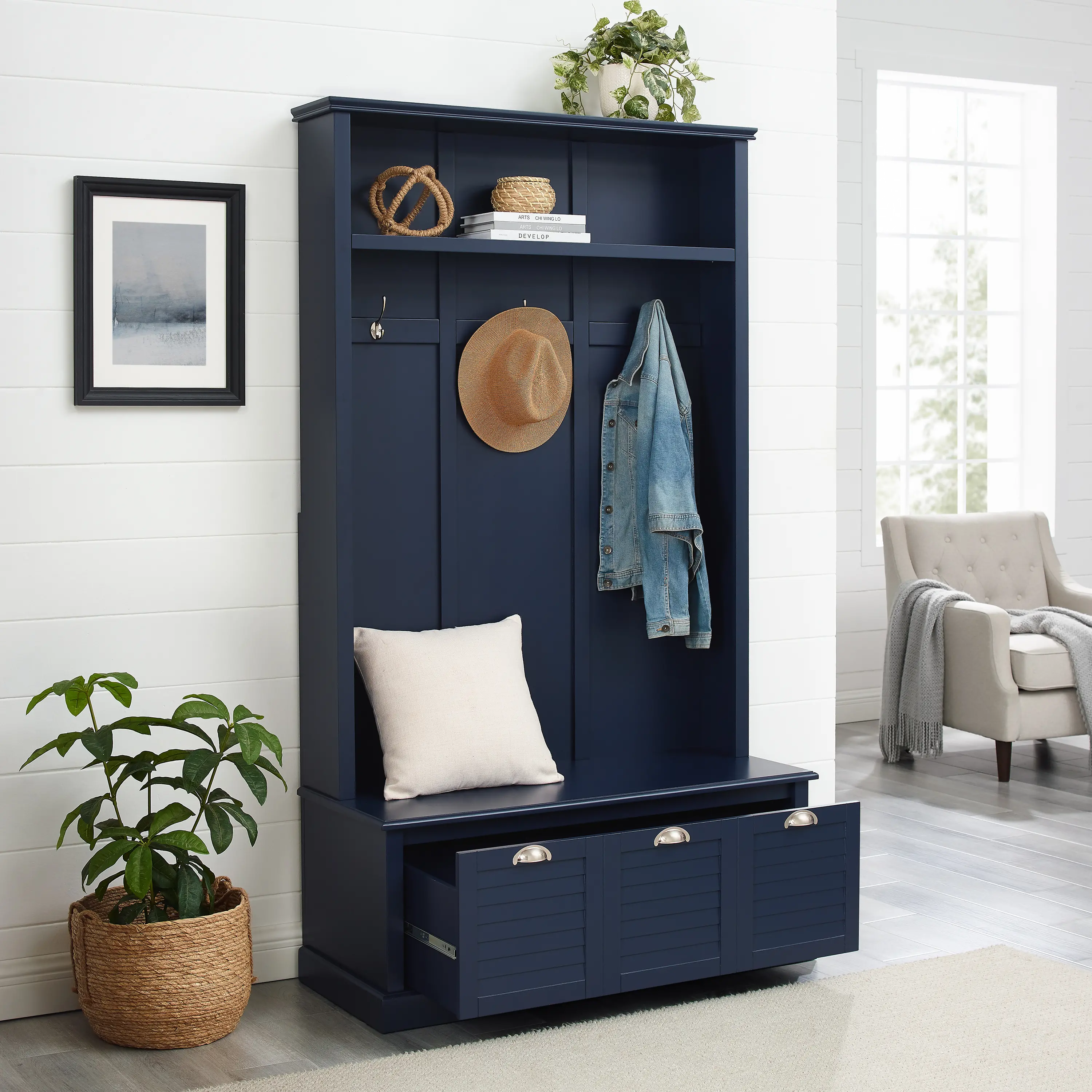 CF6024-NV Ellison Navy Blue Hall Tree-4