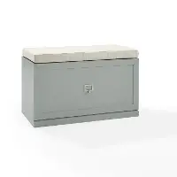 CF6027-GY Harper Gray and Tan Entryway Storage Bench