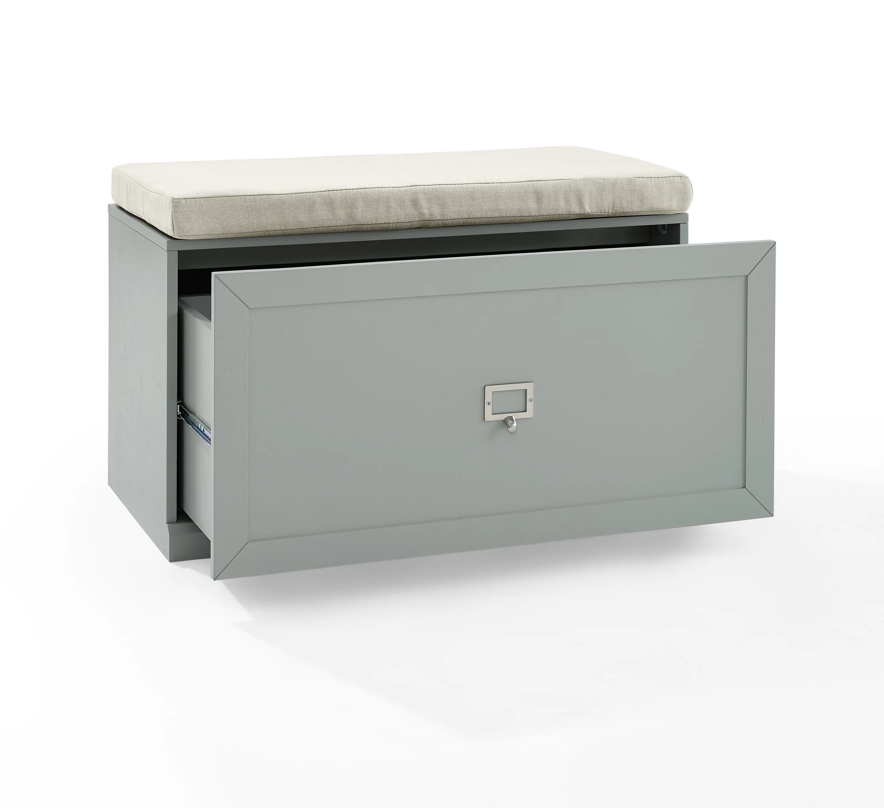 CF6027-GY Harper Gray and Tan Entryway Storage Bench-7