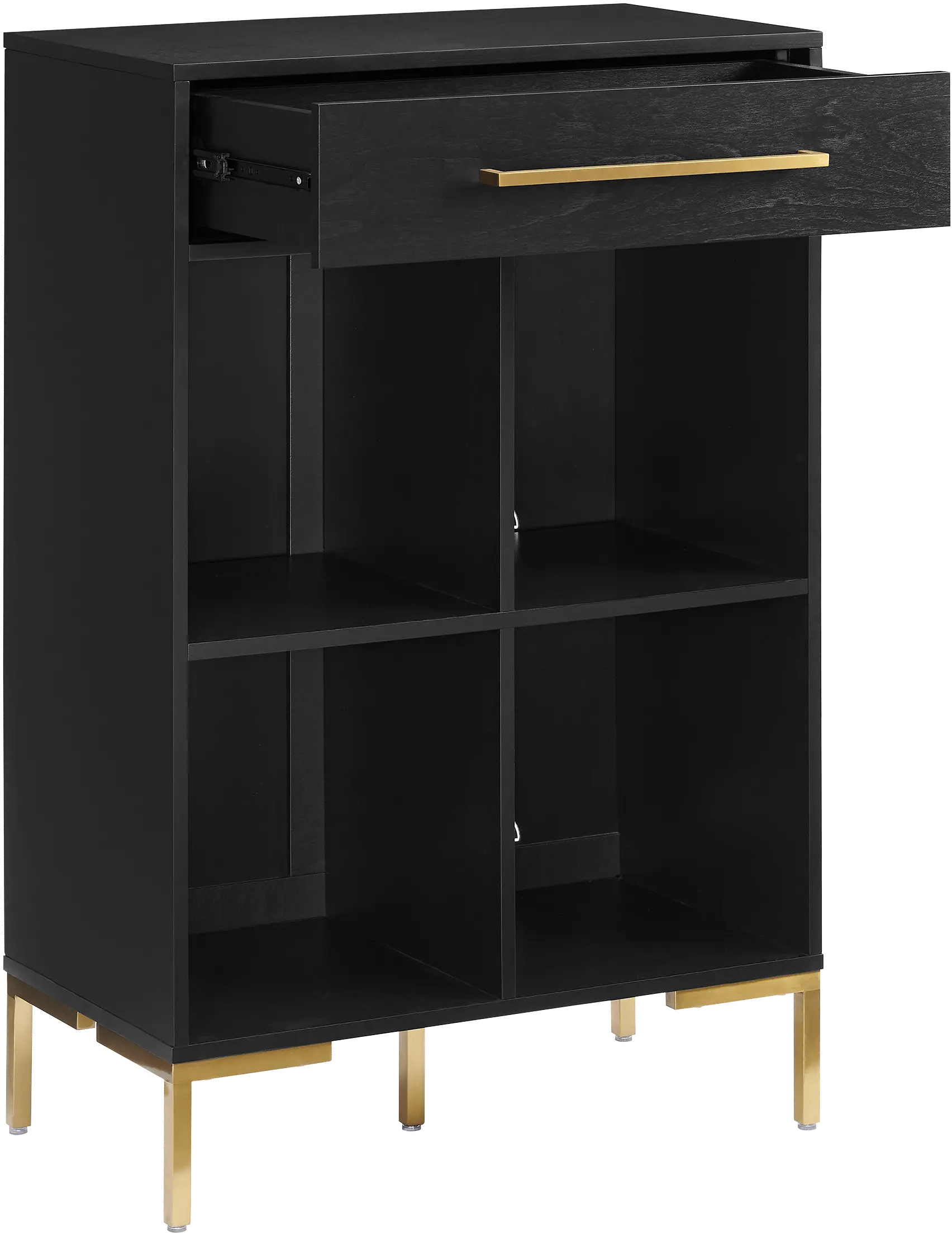 CF1325-BK Juno Black Storage Cube Bookcase-1