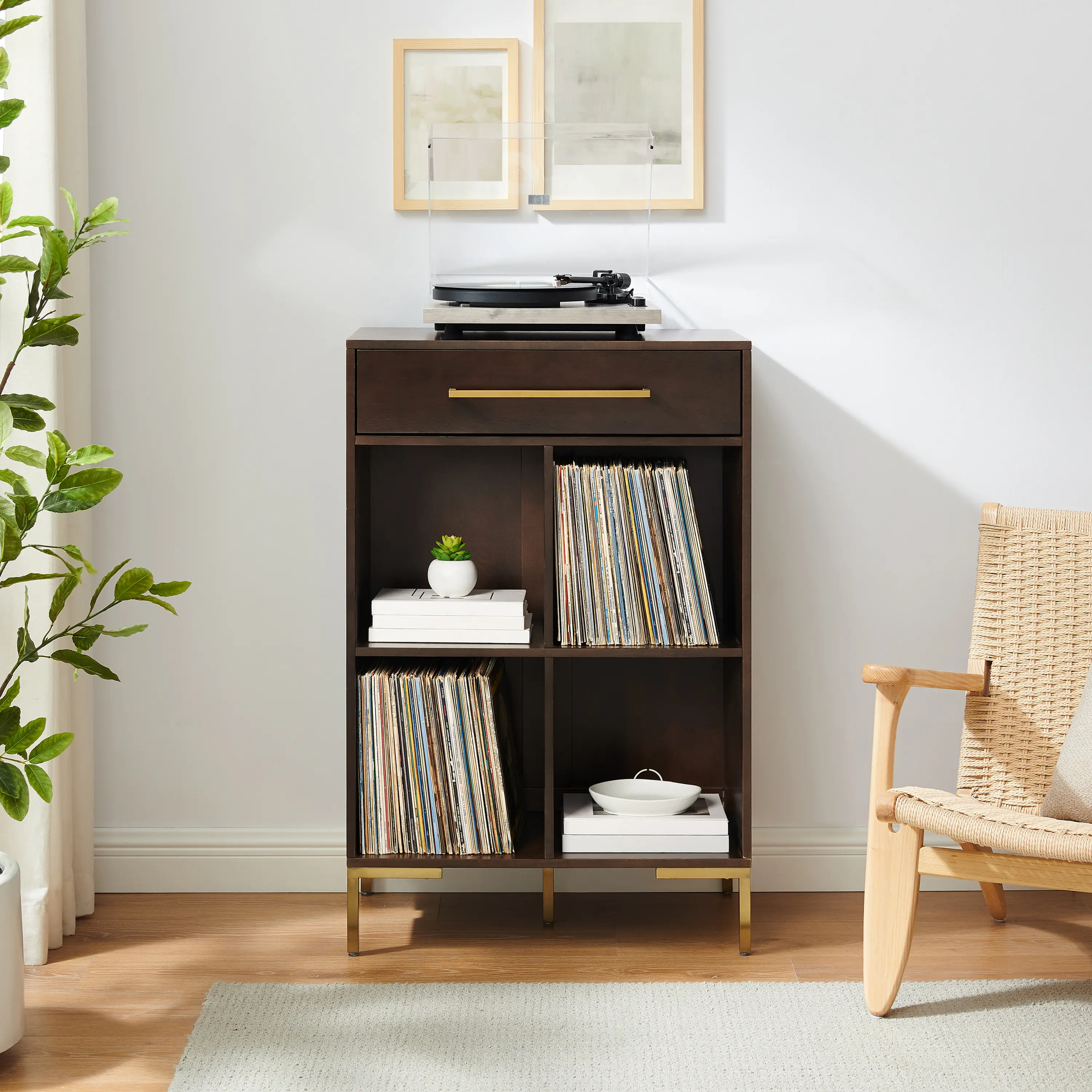 CF1325-BR Juno Brown Storage Cube Bookcase-2
