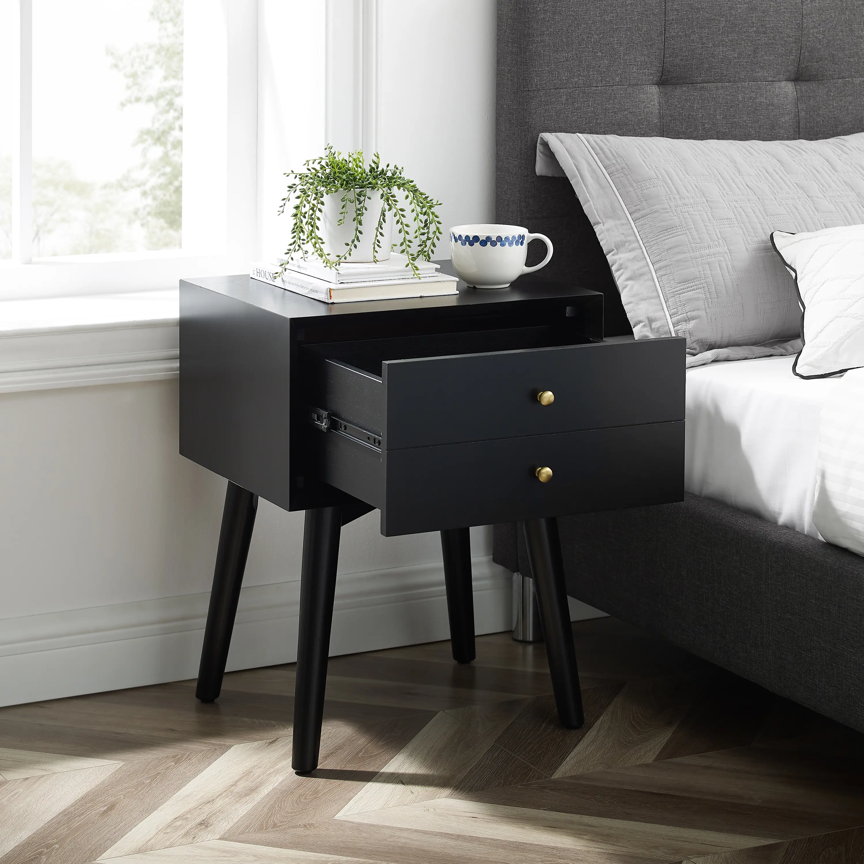 CF9401-MB Landon Black Night Stand-3