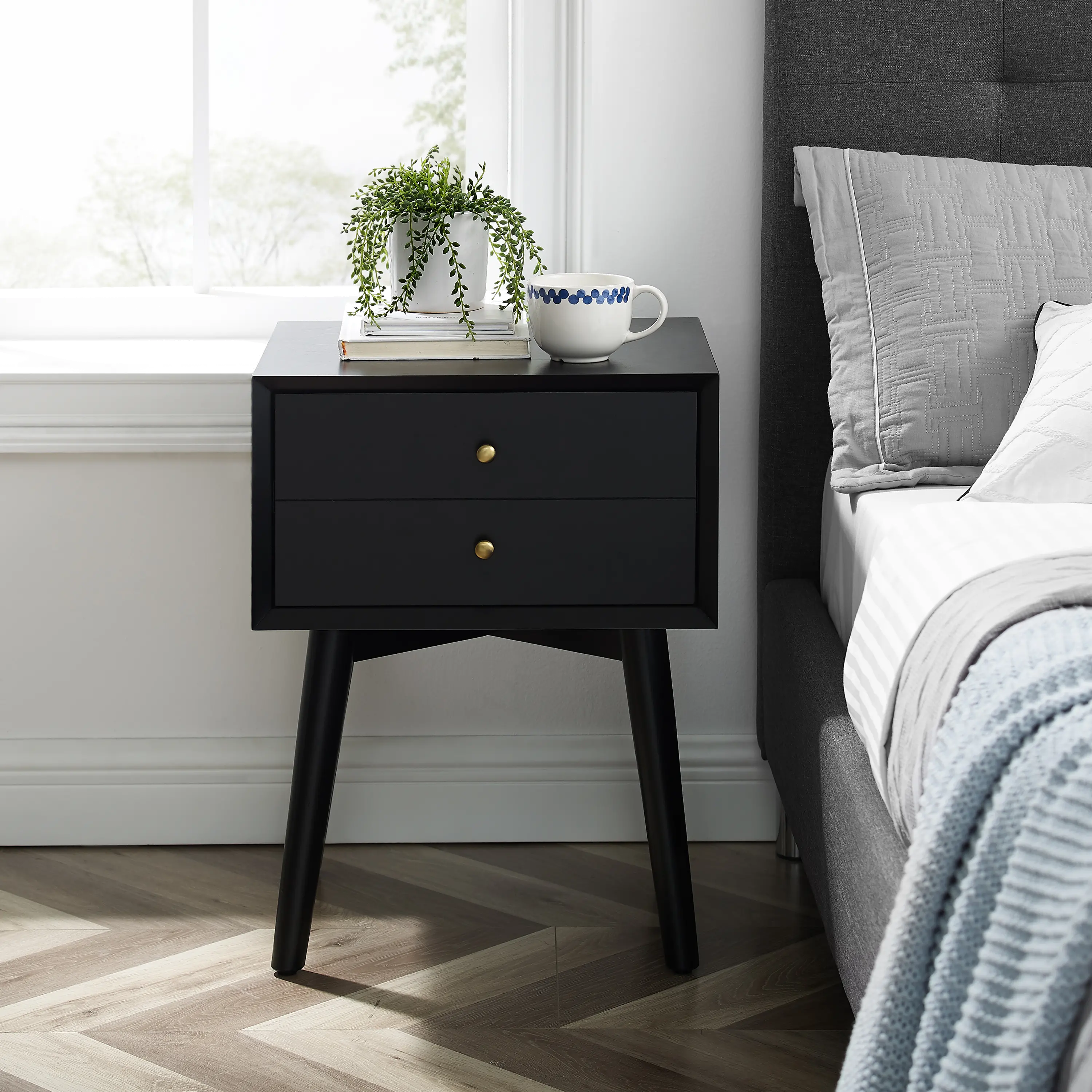 CF9401-MB Landon Black Night Stand-4