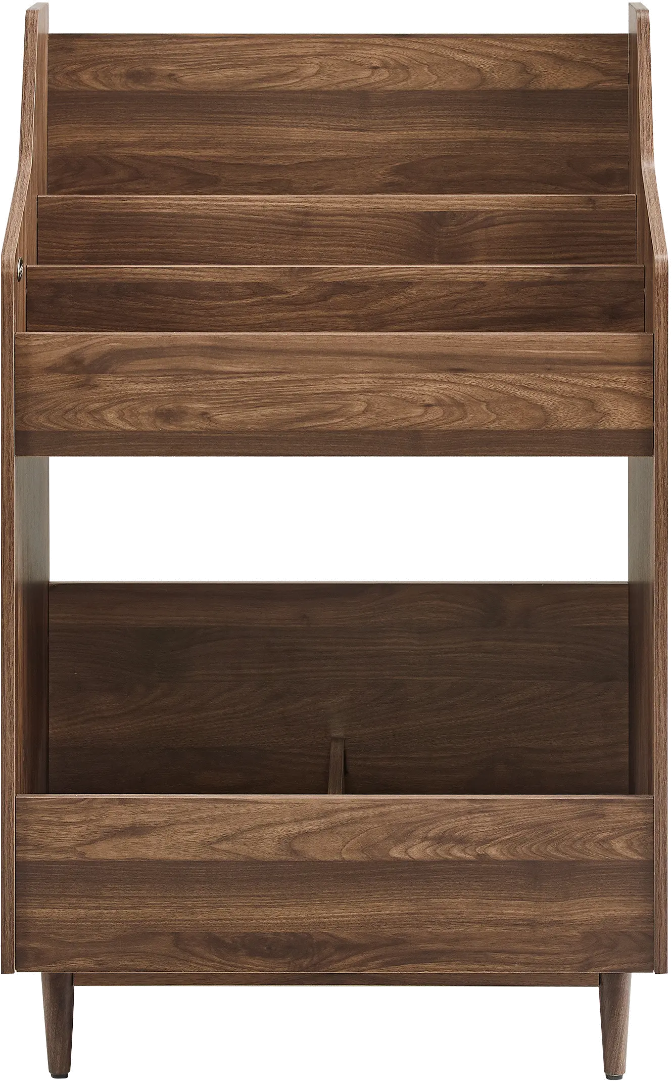 CF1123-WA Liam Walnut Brown Record Storage Stand-1