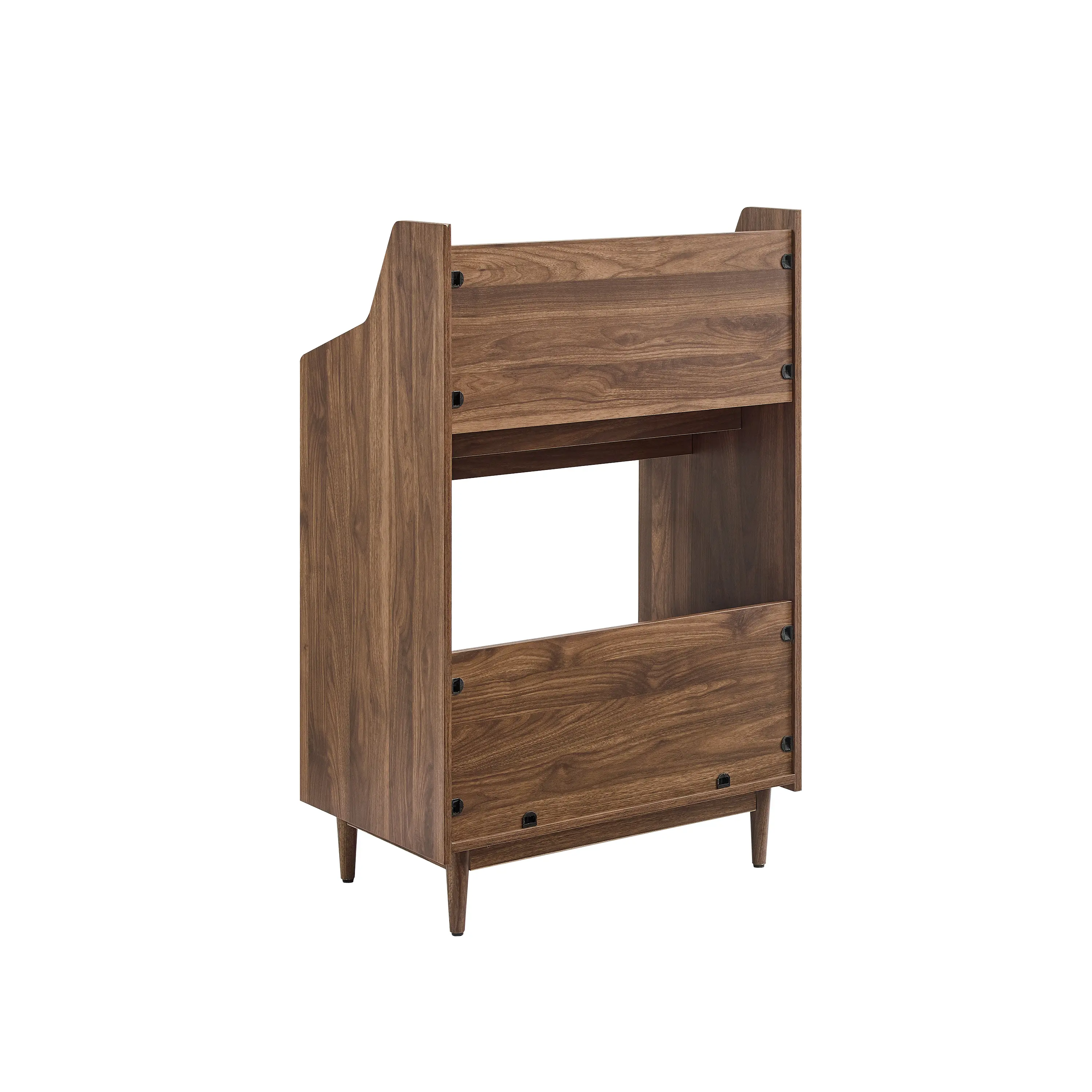 CF1123-WA Liam Walnut Brown Record Storage Stand-5