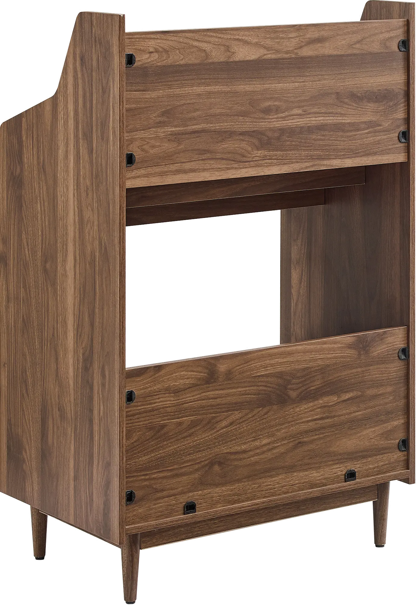 CF1123-WA Liam Walnut Brown Record Storage Stand-6