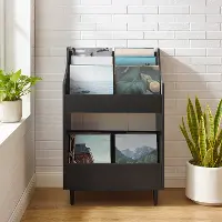 CF1123-BK Liam Black Record Storage Stand