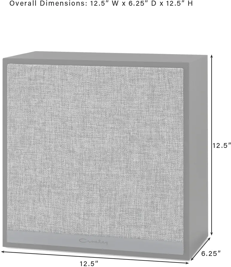 KF13120WA-BK Liam Walnut 6 Cube Record Storage Bookcase with Speaker-8