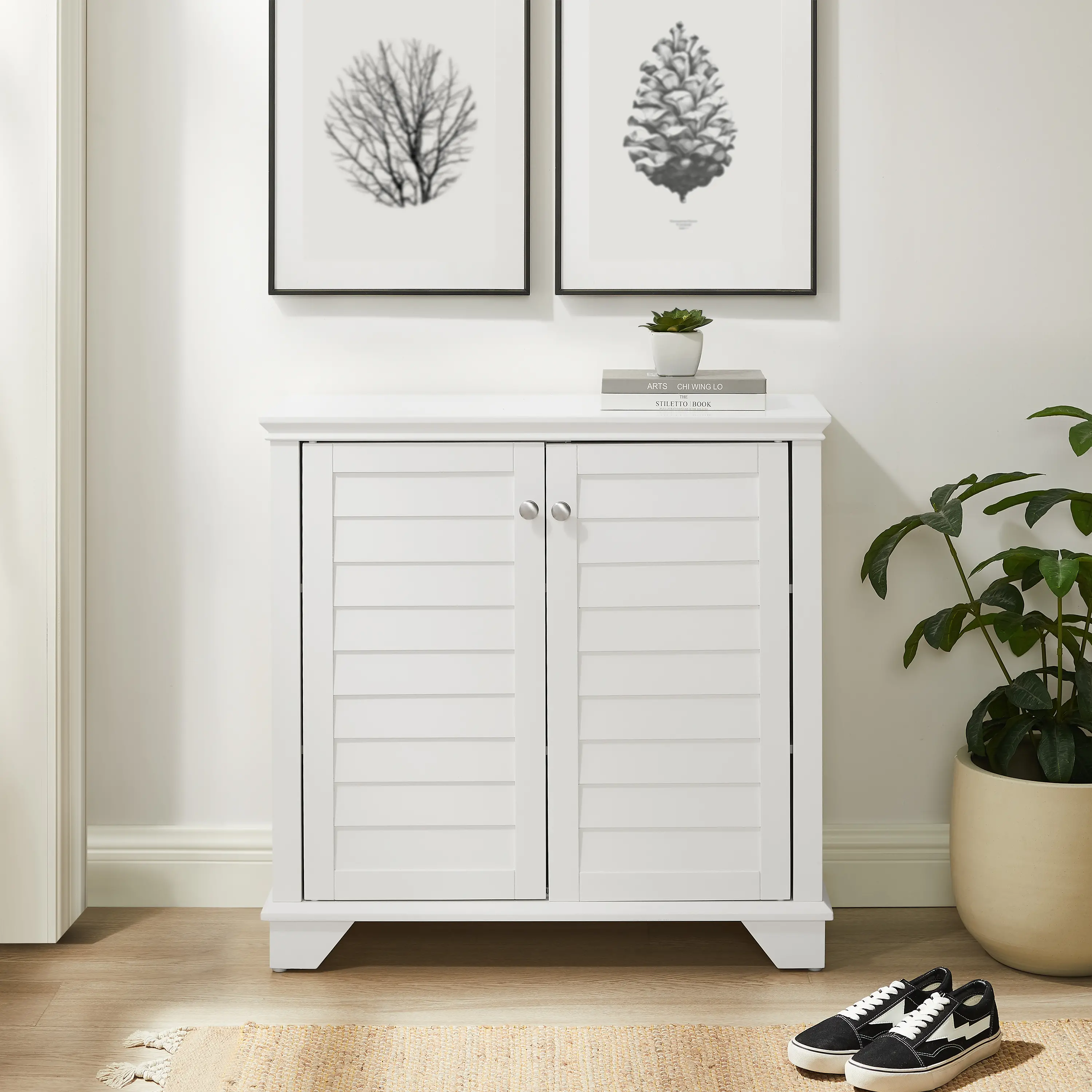 CF7030-WH Lydia White Storage Cabinet-2