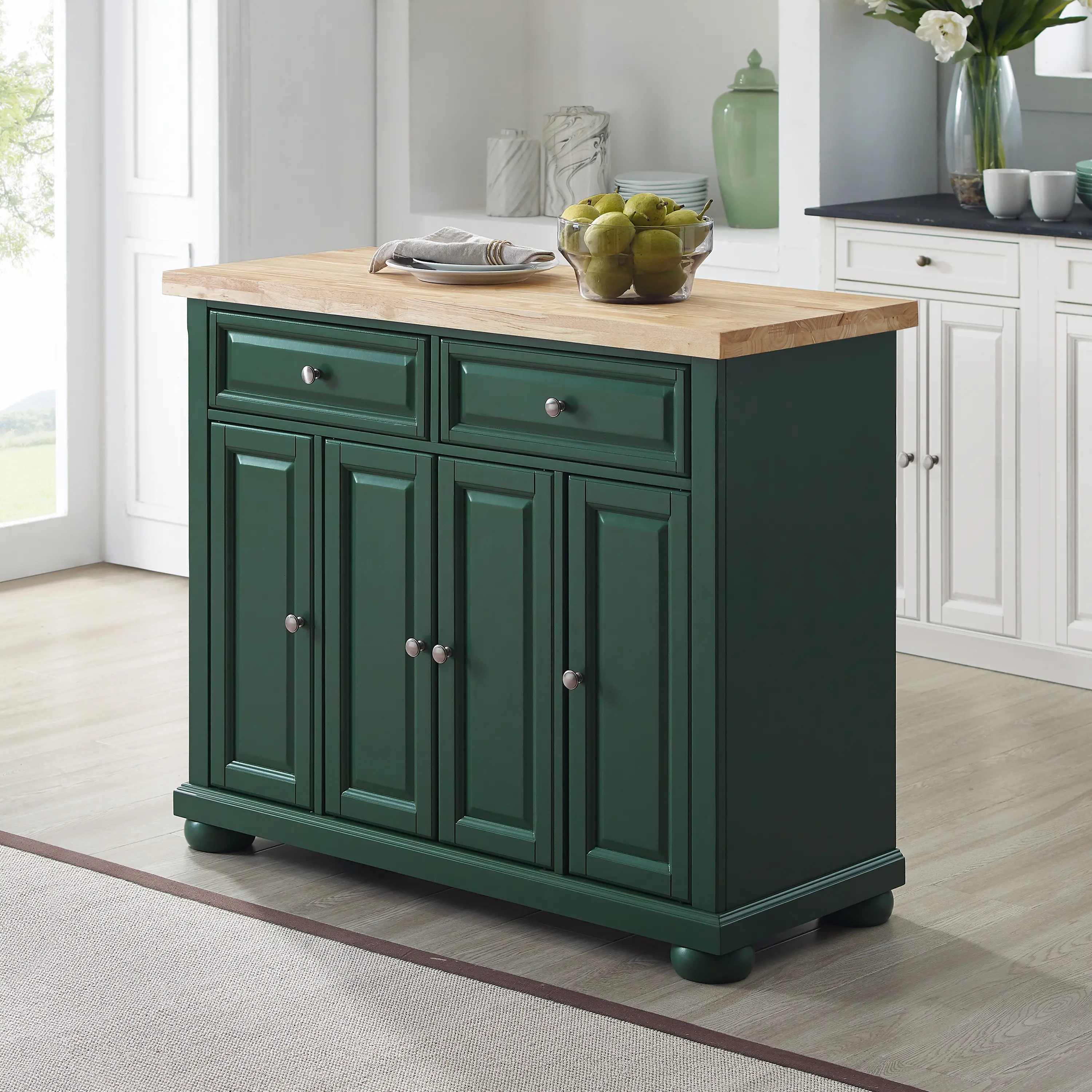 CF3021-EM Madison Green Kitchen Island-3