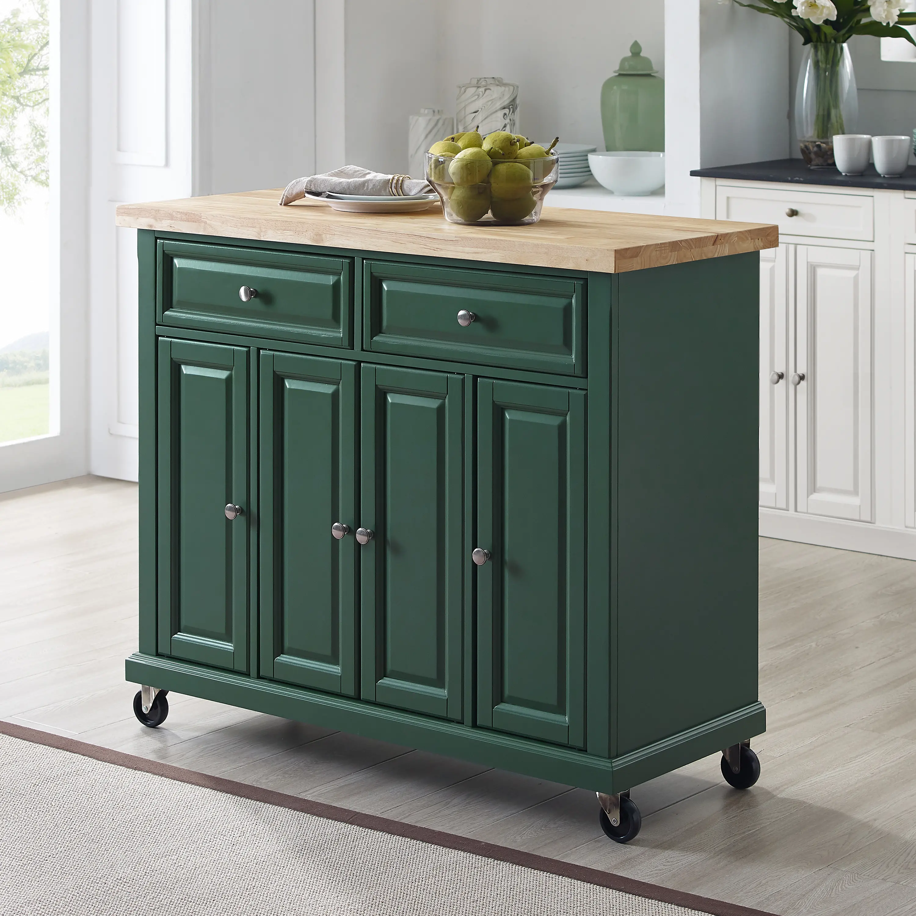 CF3021-EM Madison Green Kitchen Island-5