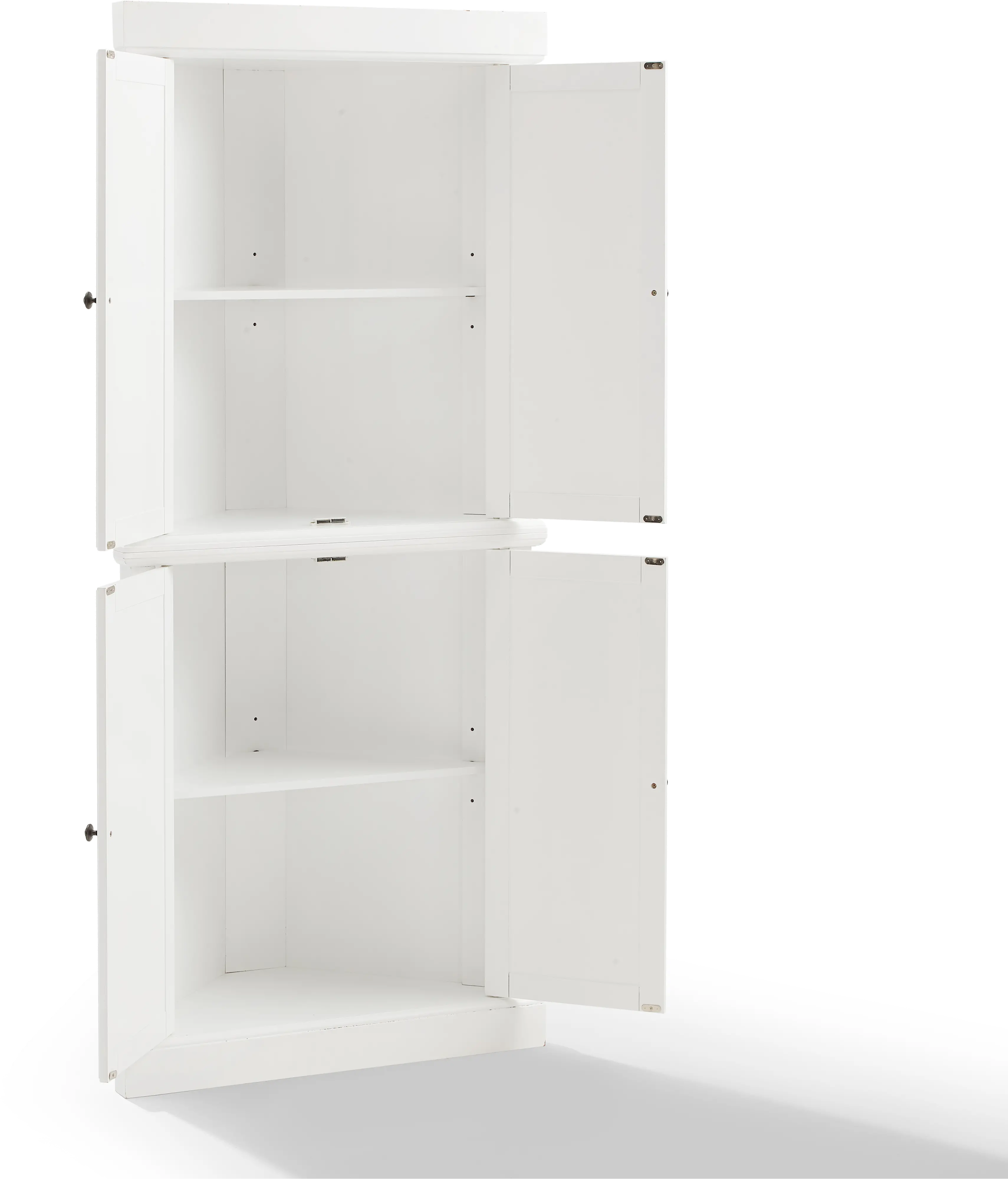 KF33022WH Shoreline White Corner Pantry Cabinet-1