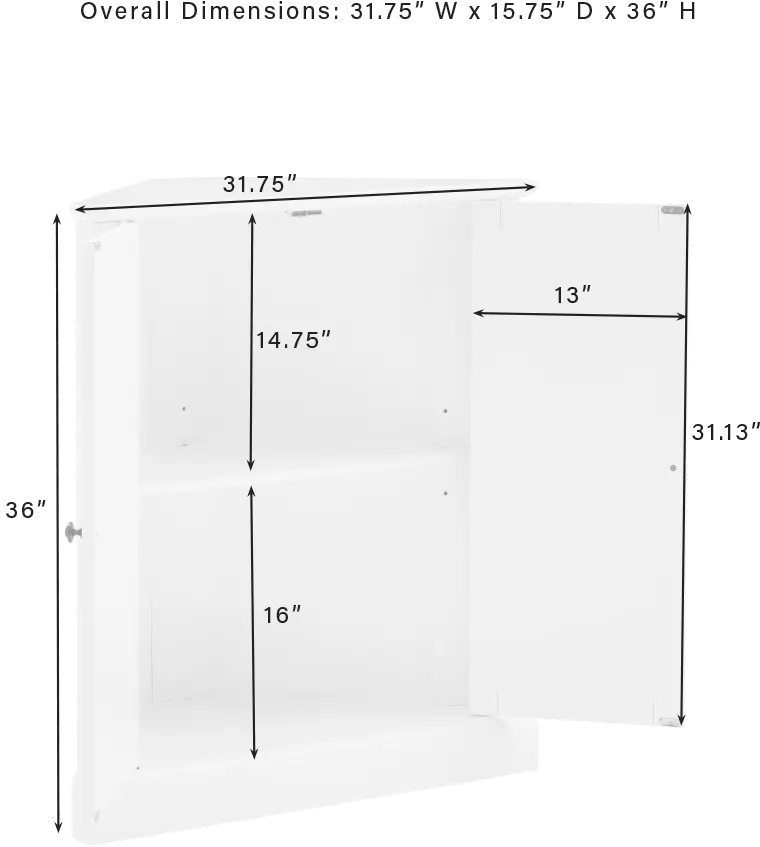 CF3118-WH Shoreline Stackable Corner Pantry-8