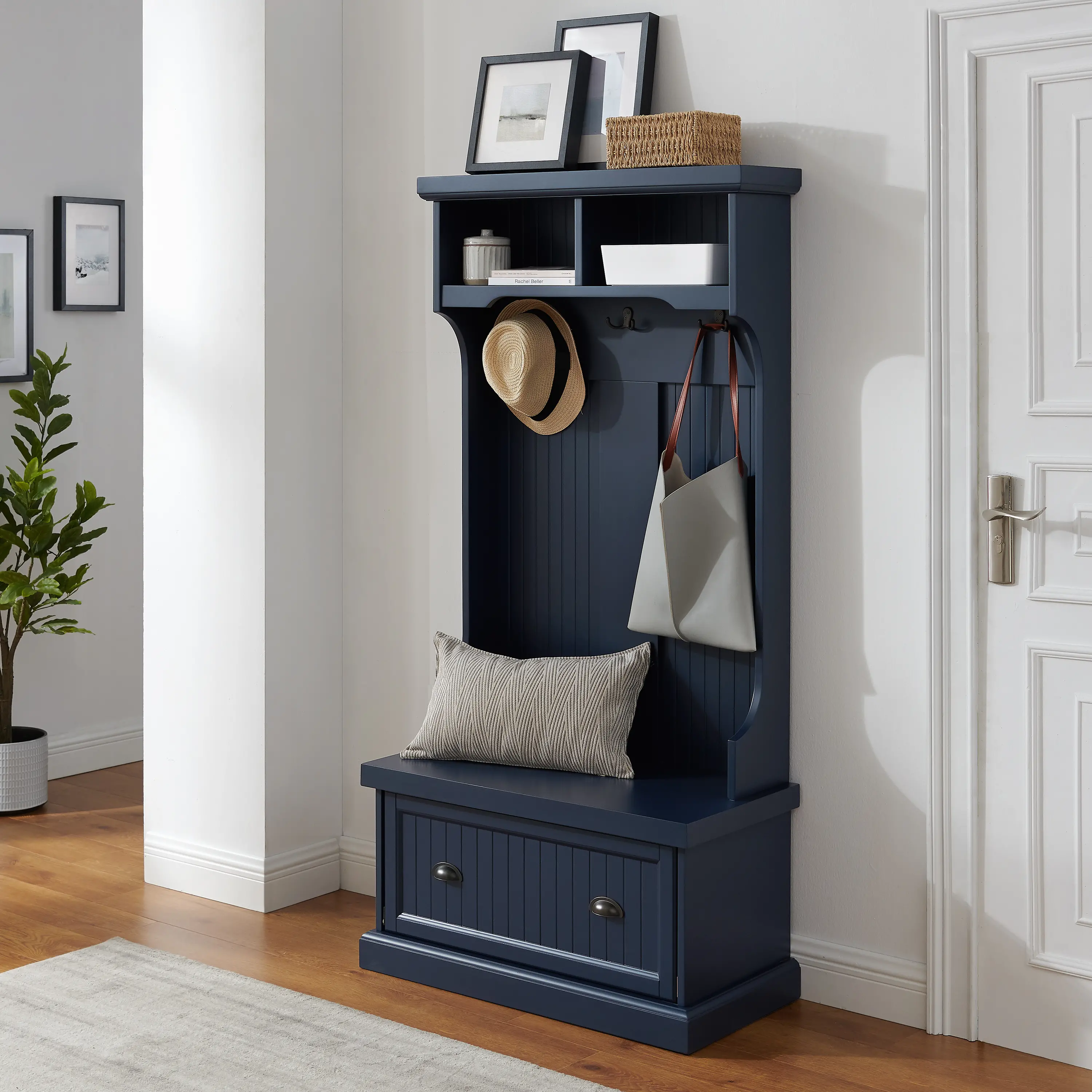 CF6030-NV Shoreline Navy Blue Hall Tree-3